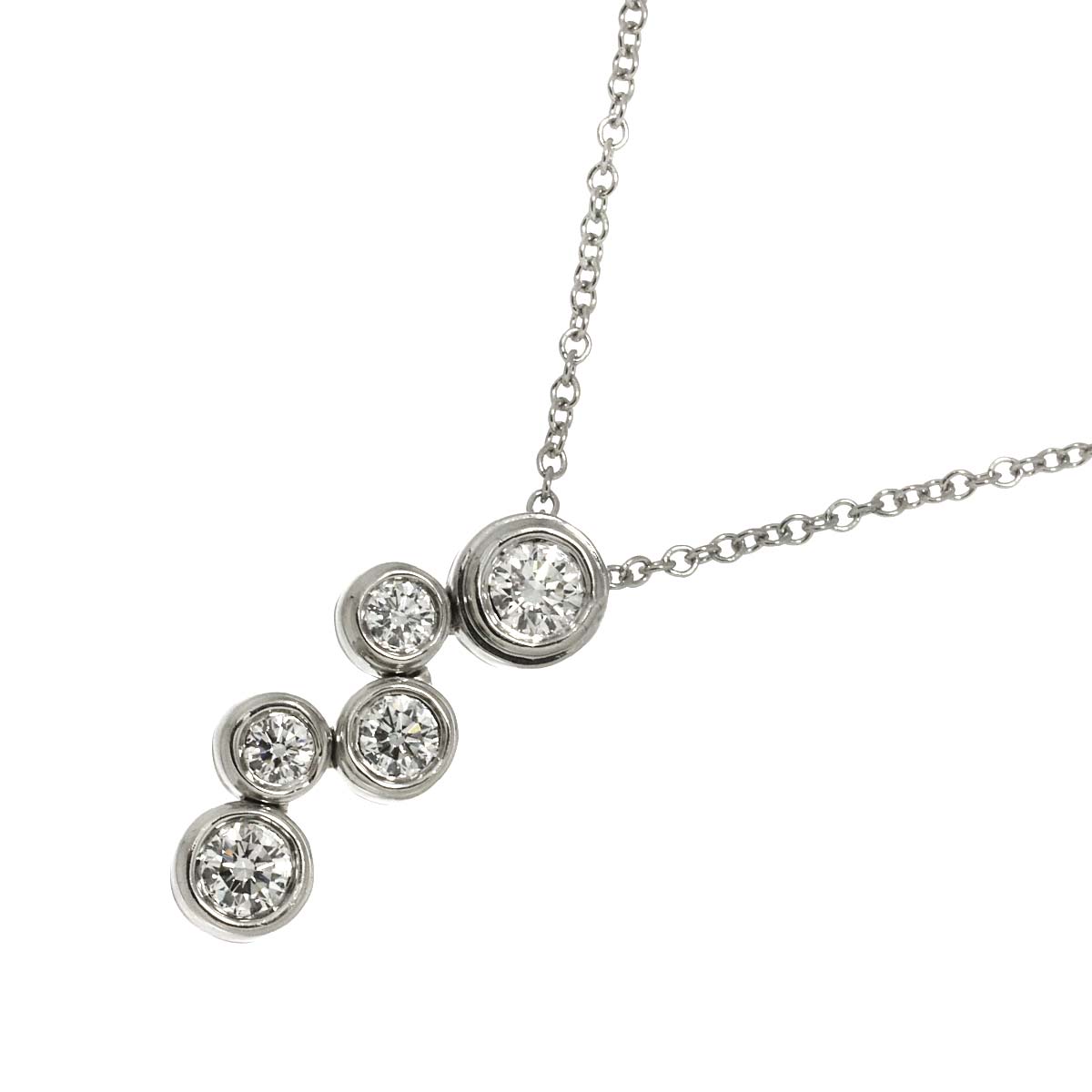 Bubble Diamond Necklace Platinum