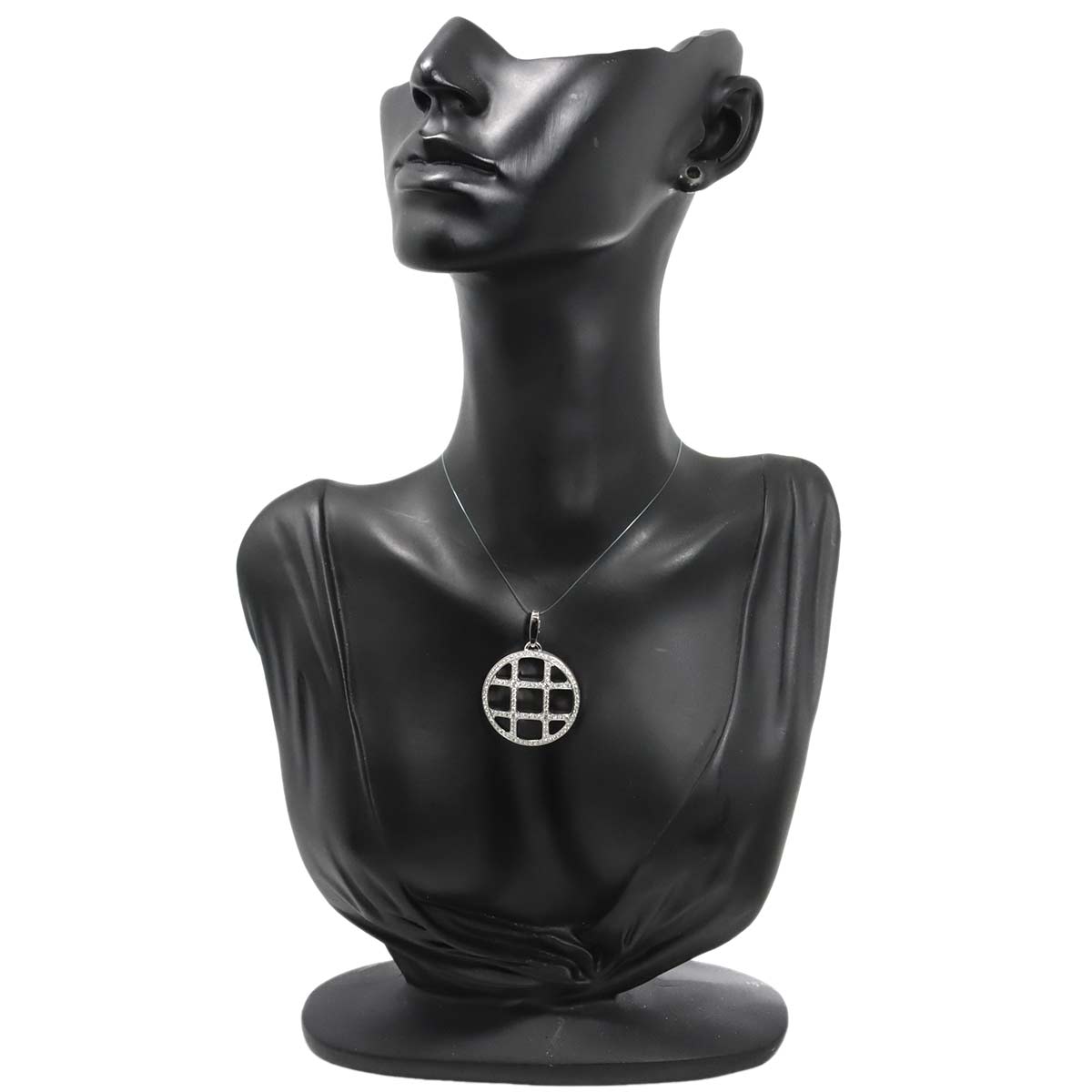 Diamond Pendant Top Charm 18K White Gold 750