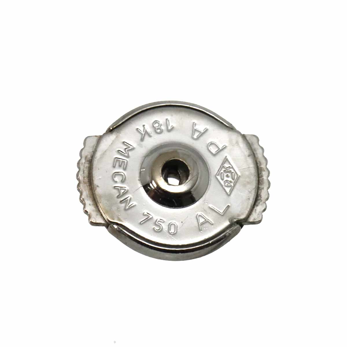 Diamond Earring Pierced 18K WG 750 One Piece only