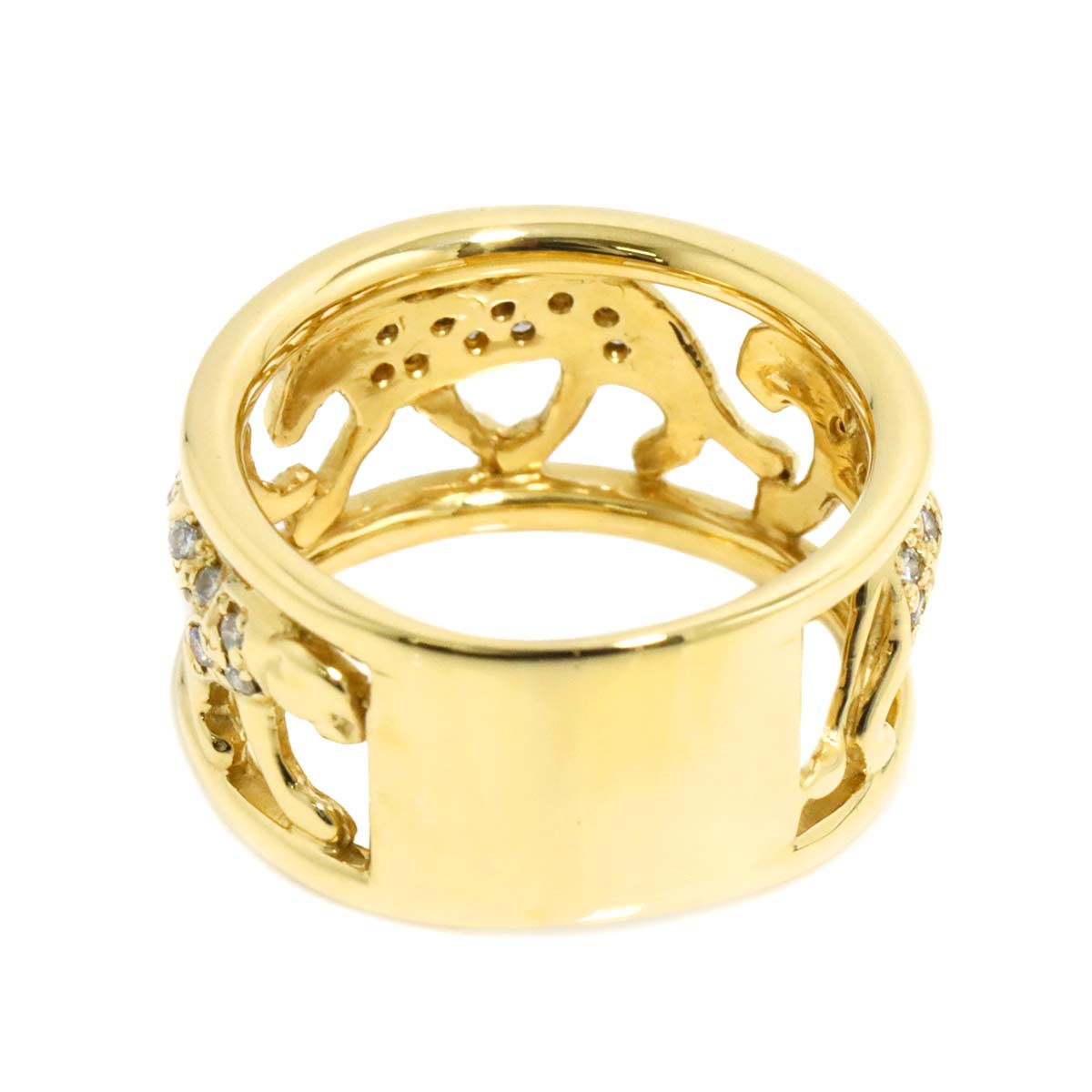 Diamond 0.21ct Ring 18K YG Yellow Gold 750 Size6.5-6.75(US)