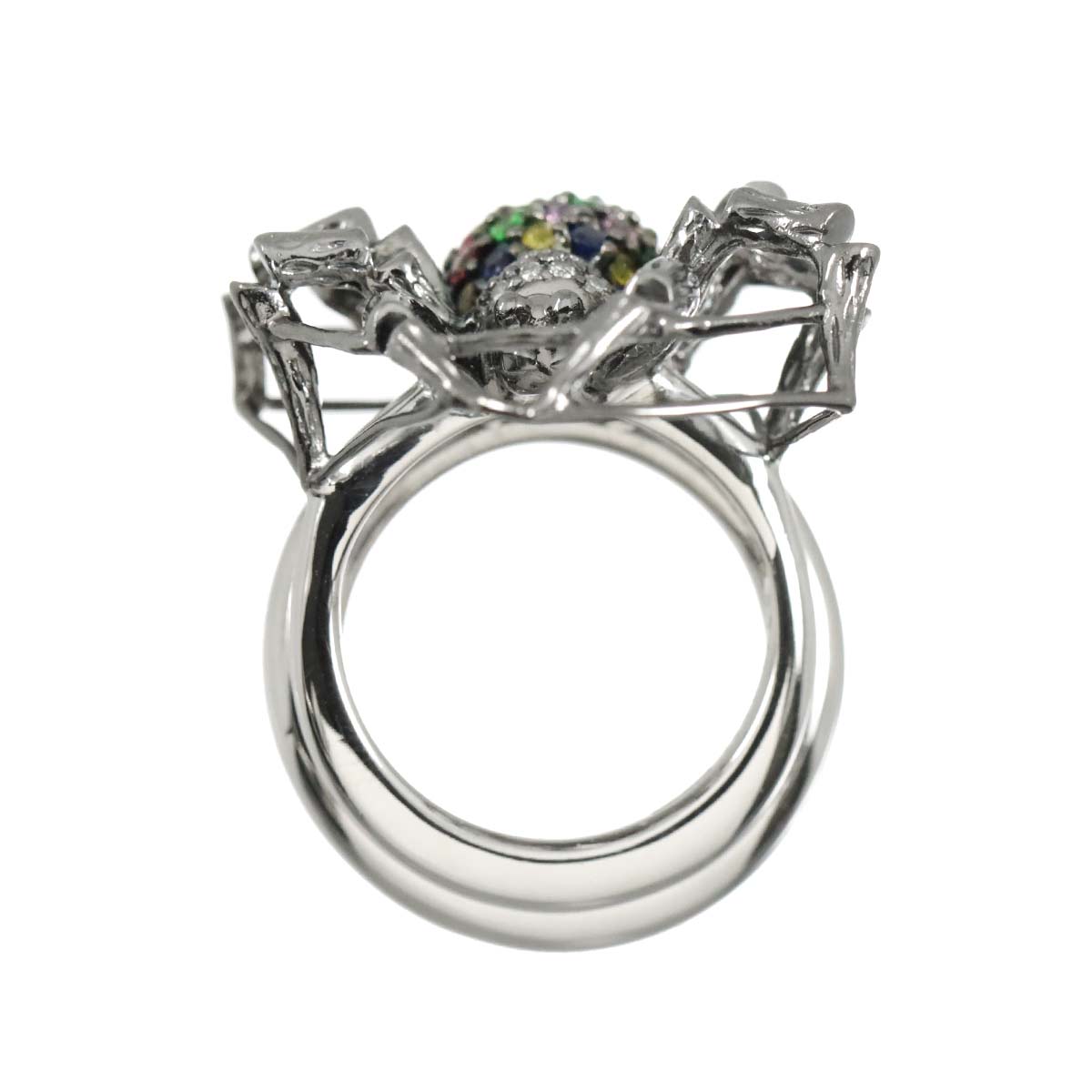 Sapphire 1.13ct Multi Stone Ring 18K WG 750 size5.25(US)