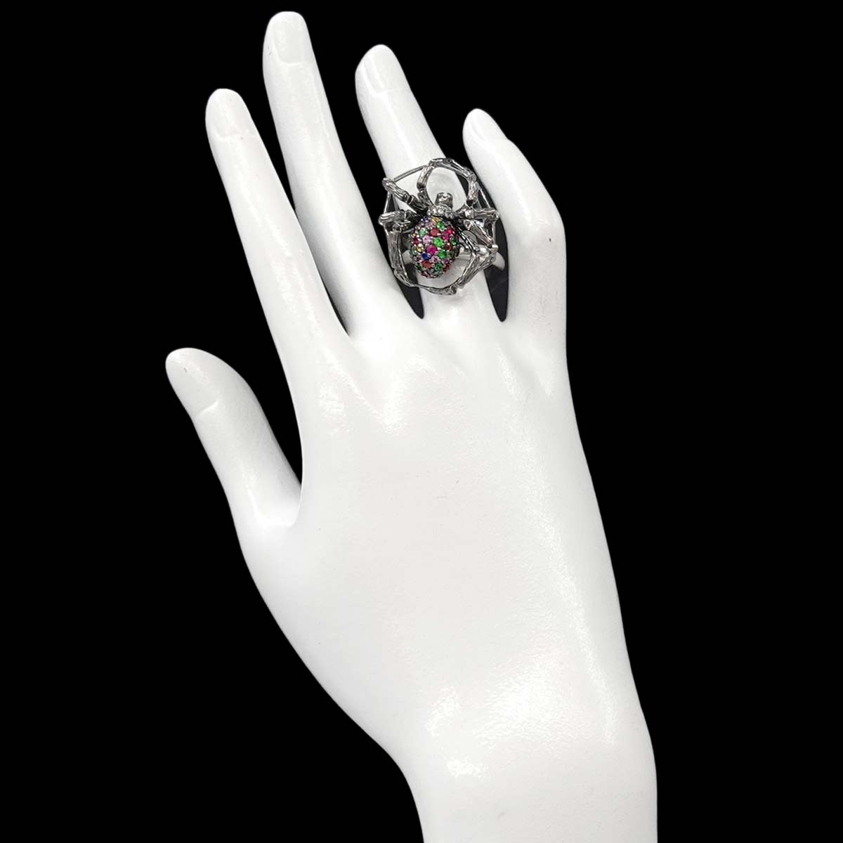 Sapphire 1.13ct Multi Stone Ring 18K WG 750 size5.25(US)