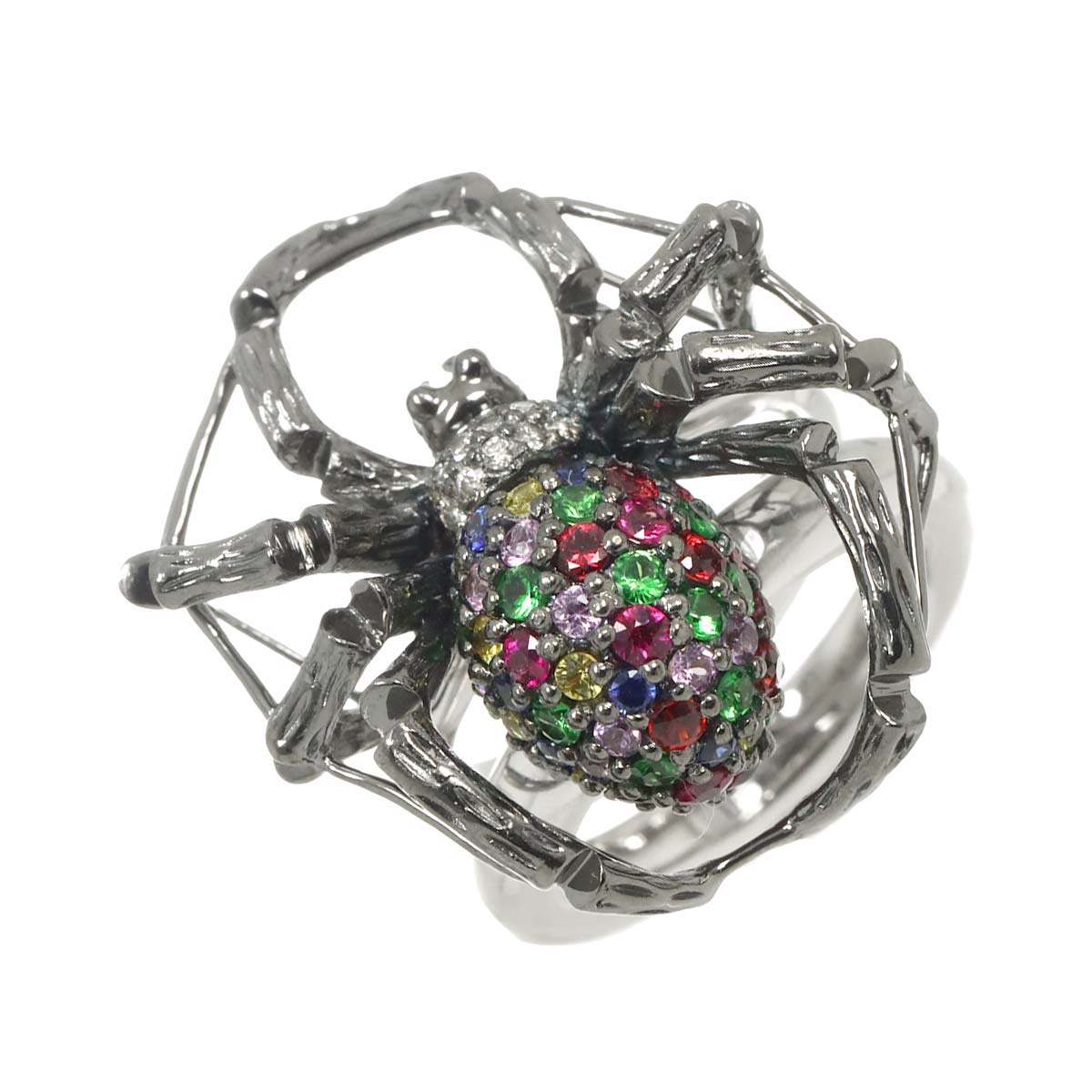 Sapphire 1.13ct Multi Stone Ring 18K WG 750 size5.25(US)