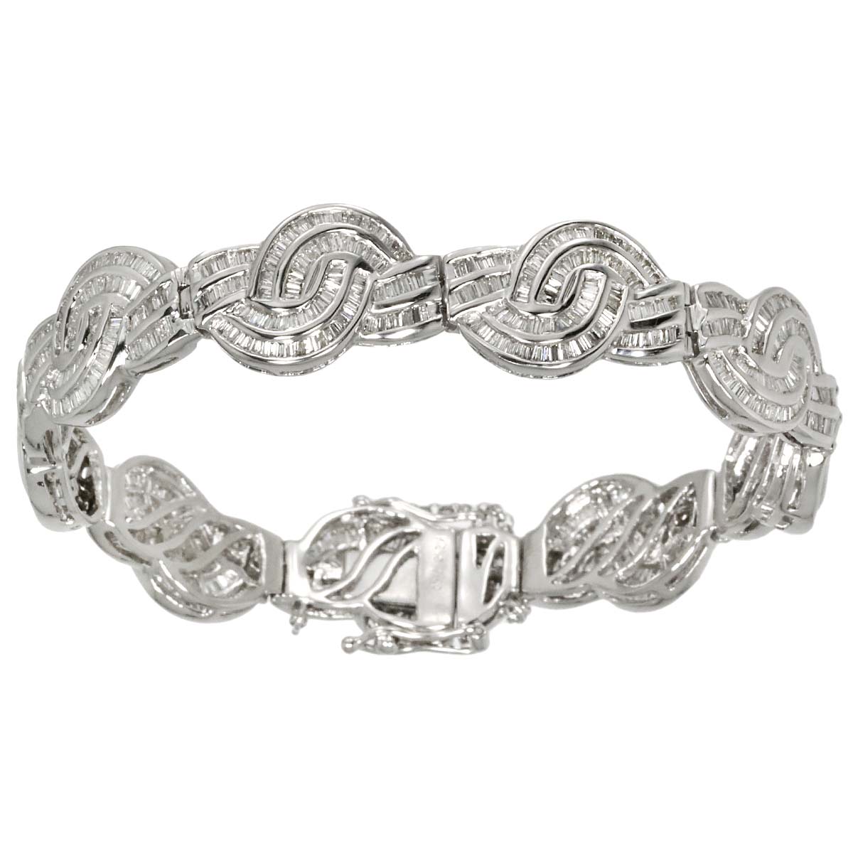 Diamond 7.00ct Bracelet 18K K18 WG White Gold 750