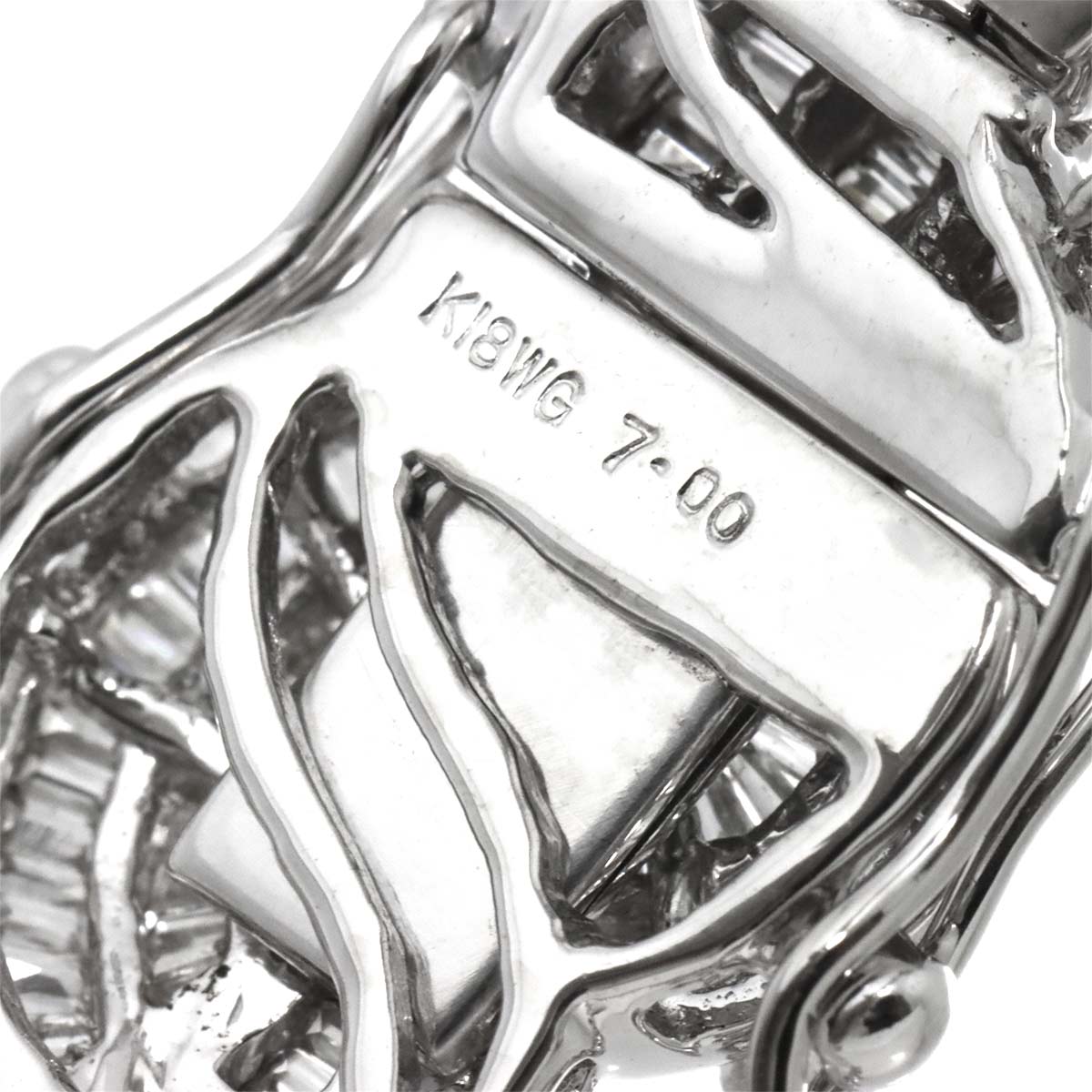 Diamond 7.00ct Bracelet 18K K18 WG White Gold 750