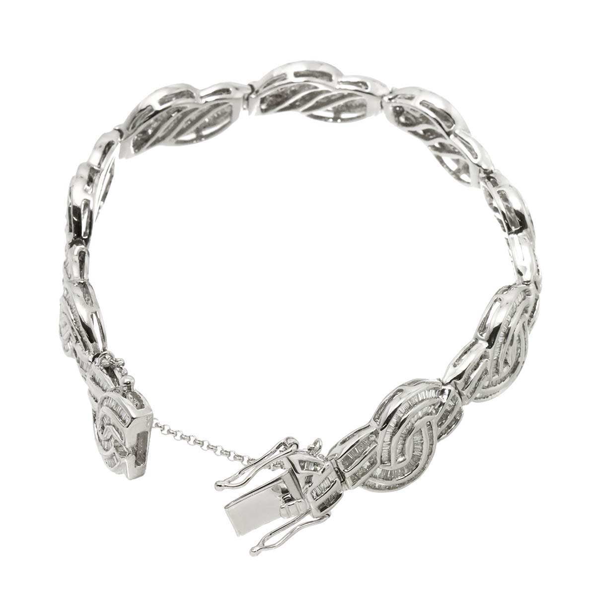 Diamond 7.00ct Bracelet 18K K18 WG White Gold 750