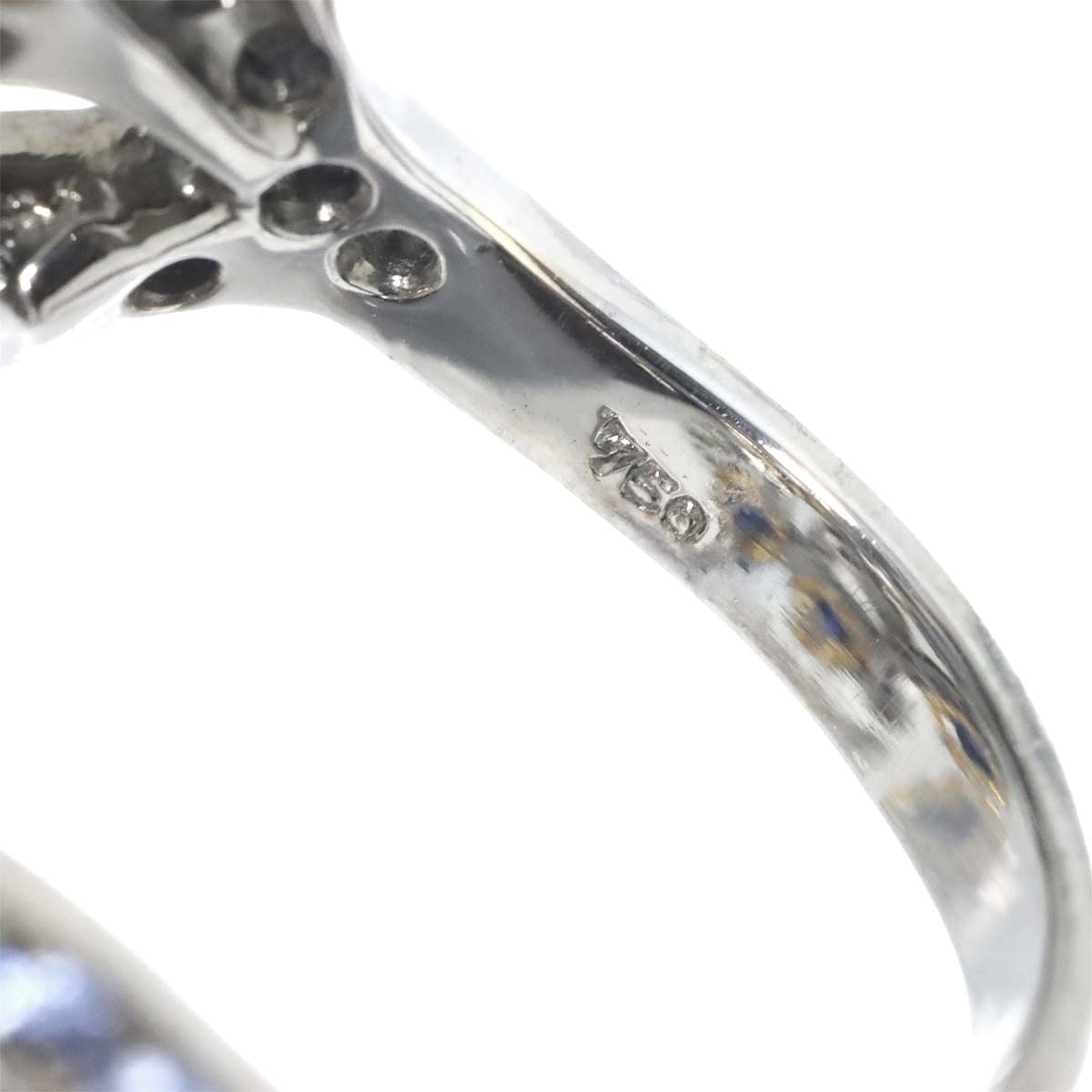 Sapphire Garnet Diamond Necklace Ring Earrings Pierced 18K YG 750