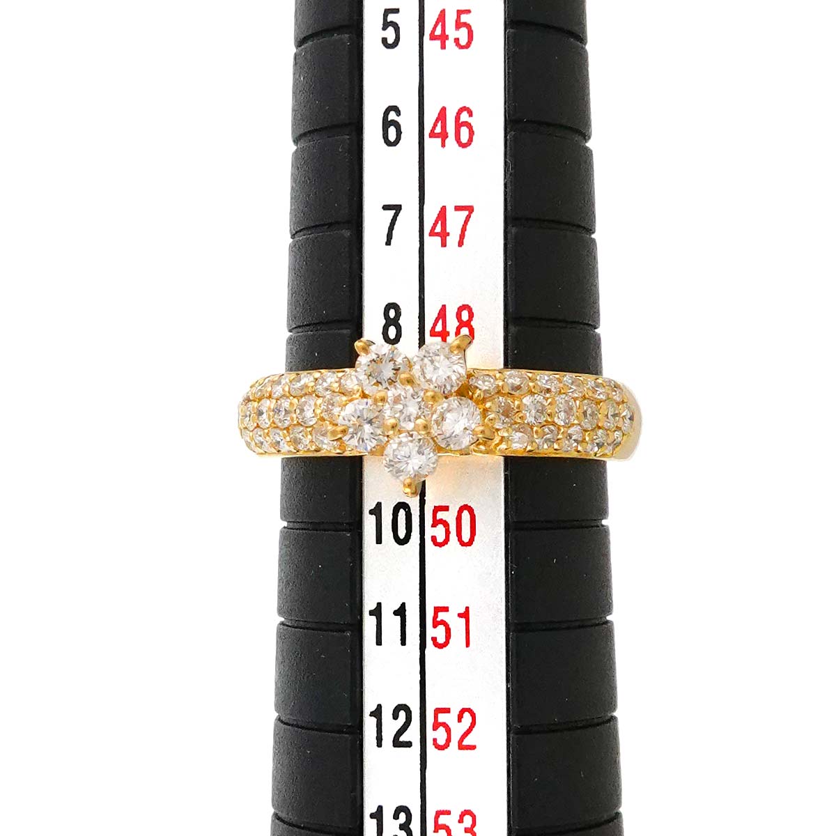 Diamond 0.67ct Ring 18K YG Yellow Gold 750 4.75-5(US)