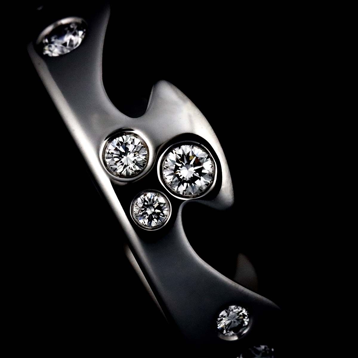 Fusion Diamond Ring 18K WG PG 750 size49 4.75-5(US)