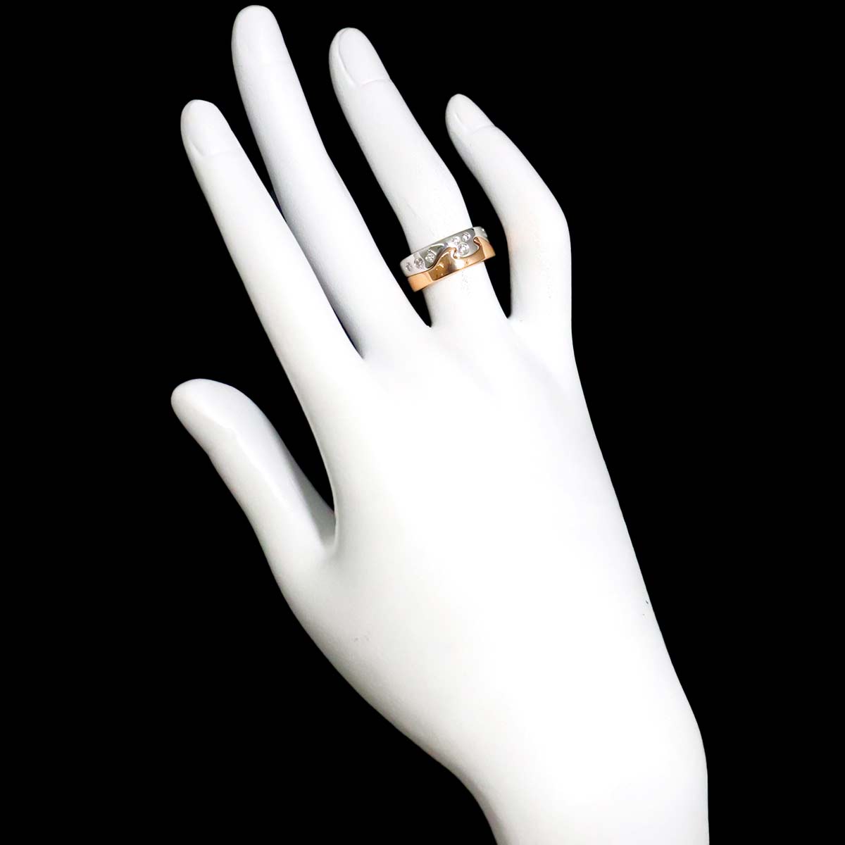 Fusion Diamond Ring 18K WG PG 750 size49 4.75-5(US)