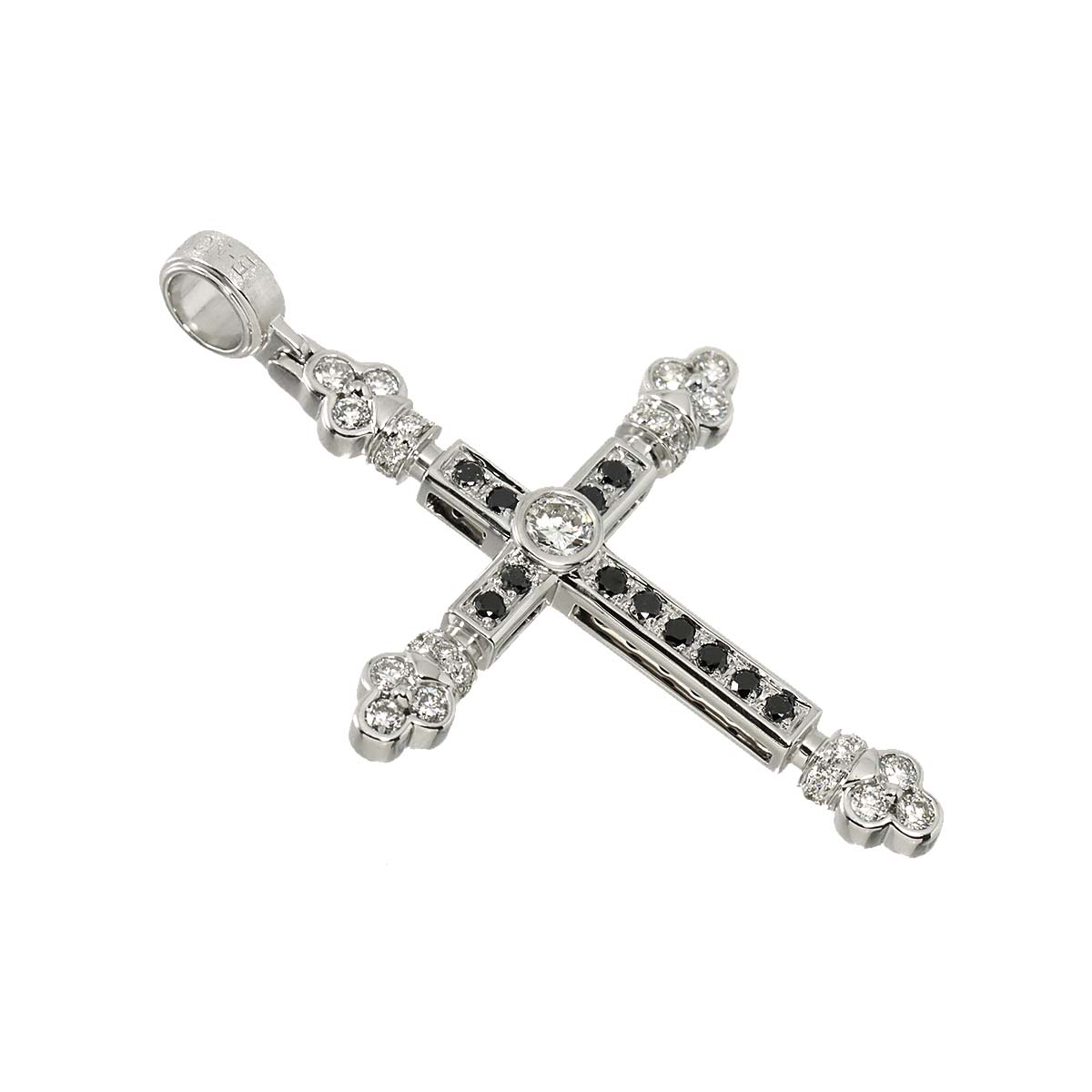 Diamond 0.21ct/0.78ct BlackDiamond 0.27ct Pendant Top 18K WG 750