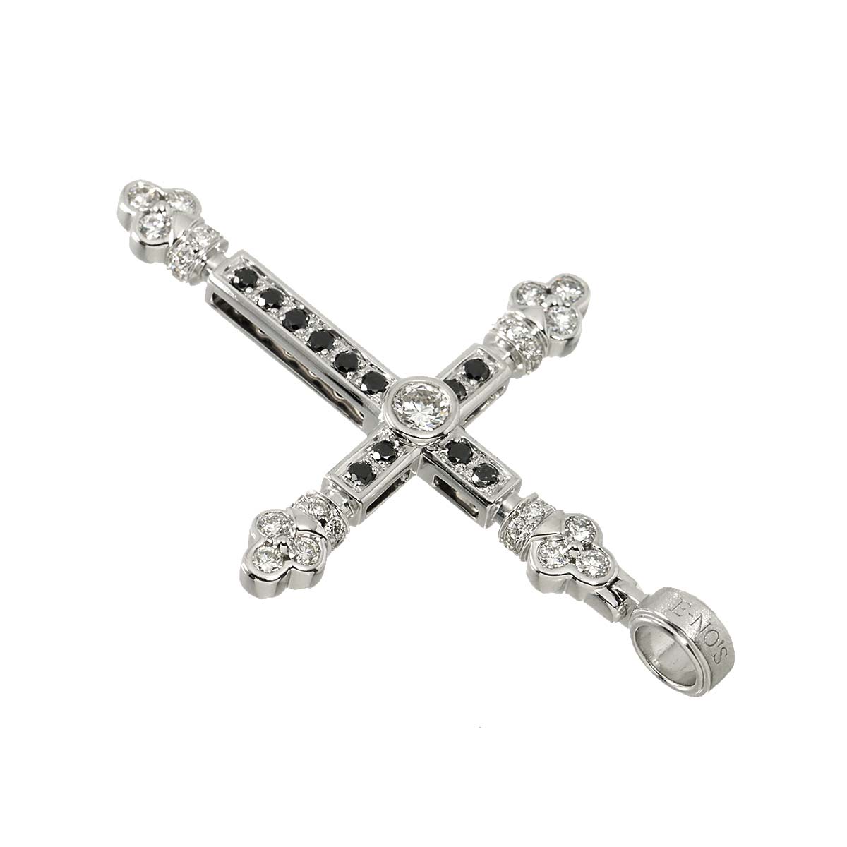 Diamond 0.21ct/0.78ct BlackDiamond 0.27ct Pendant Top 18K WG 750