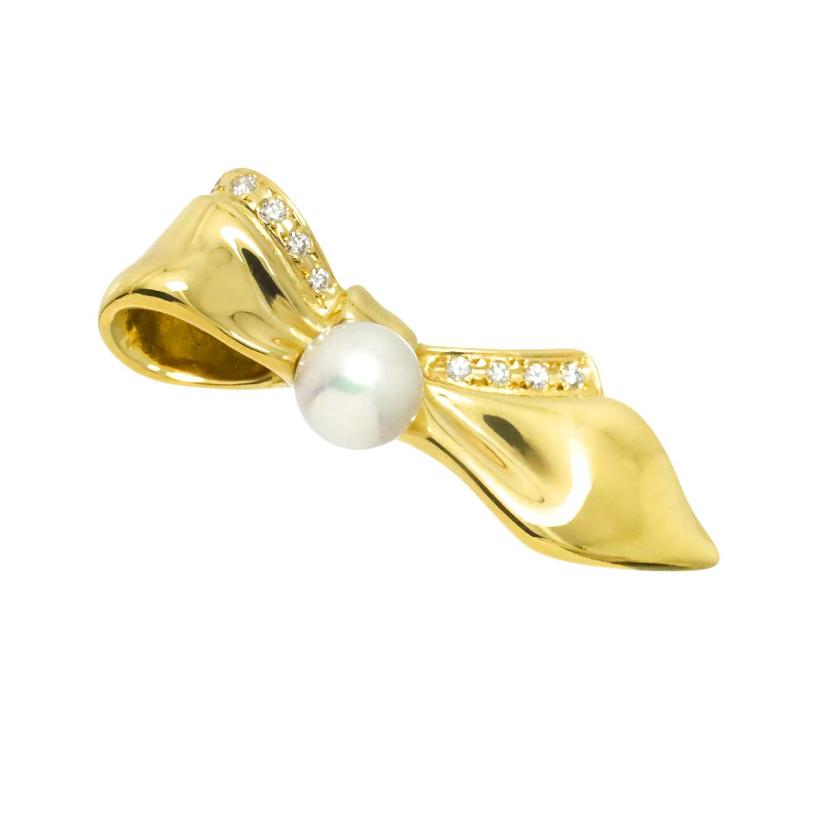 Akoya Pearl 6.5mm Pendant Top 18K YG 750