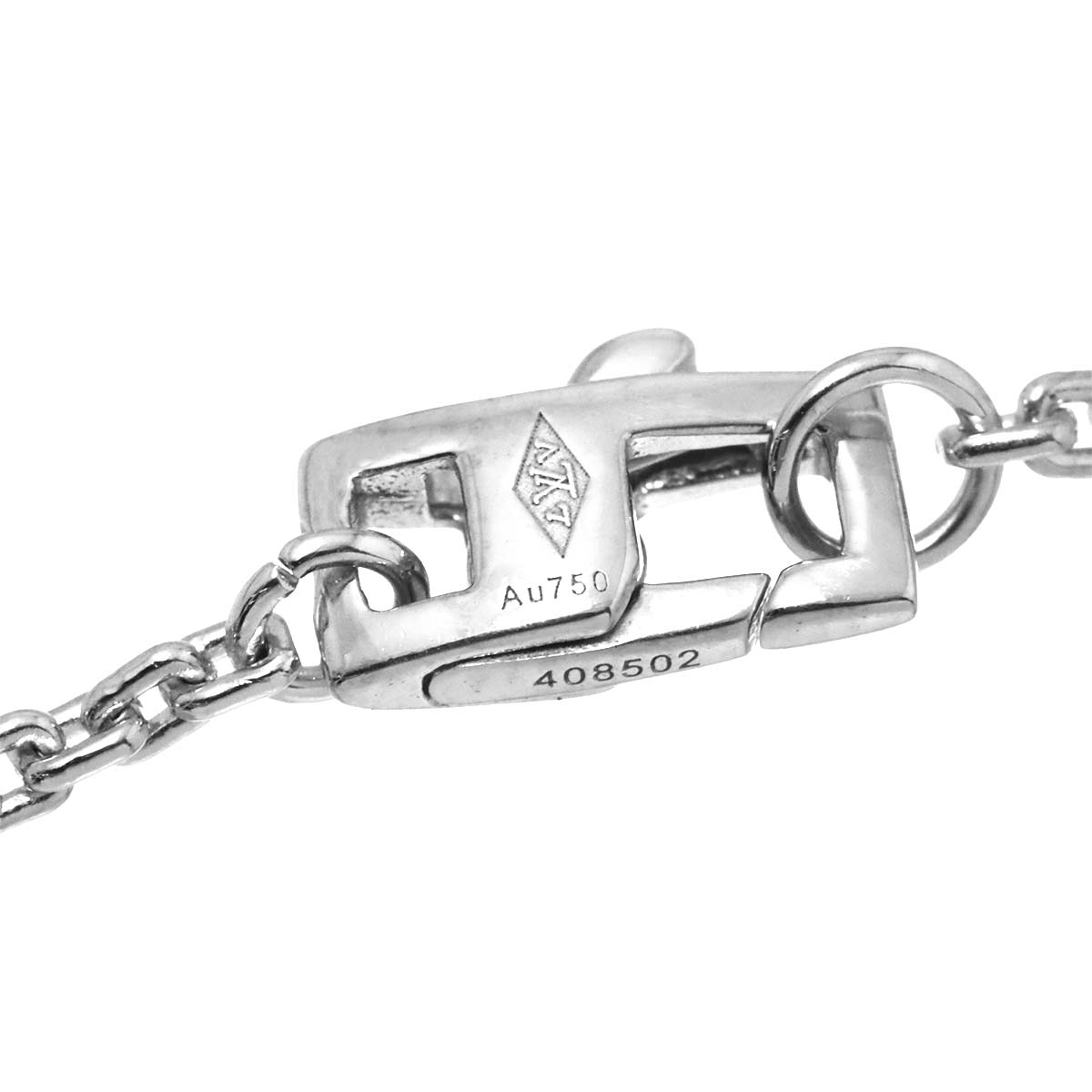 Pendentif Sapphire Diamond Necklace 18K WG 750