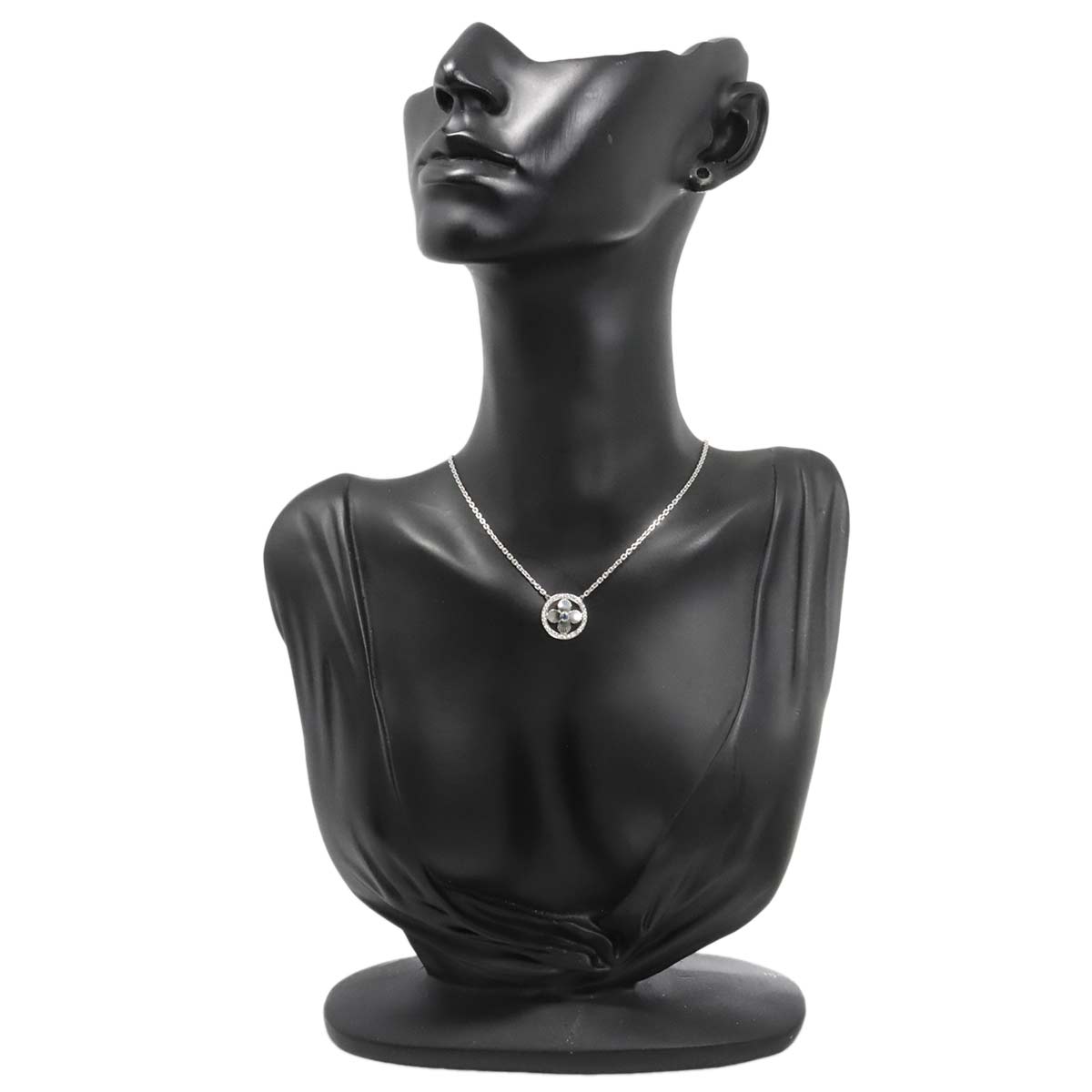 Pendentif Sapphire Diamond Necklace 18K WG 750