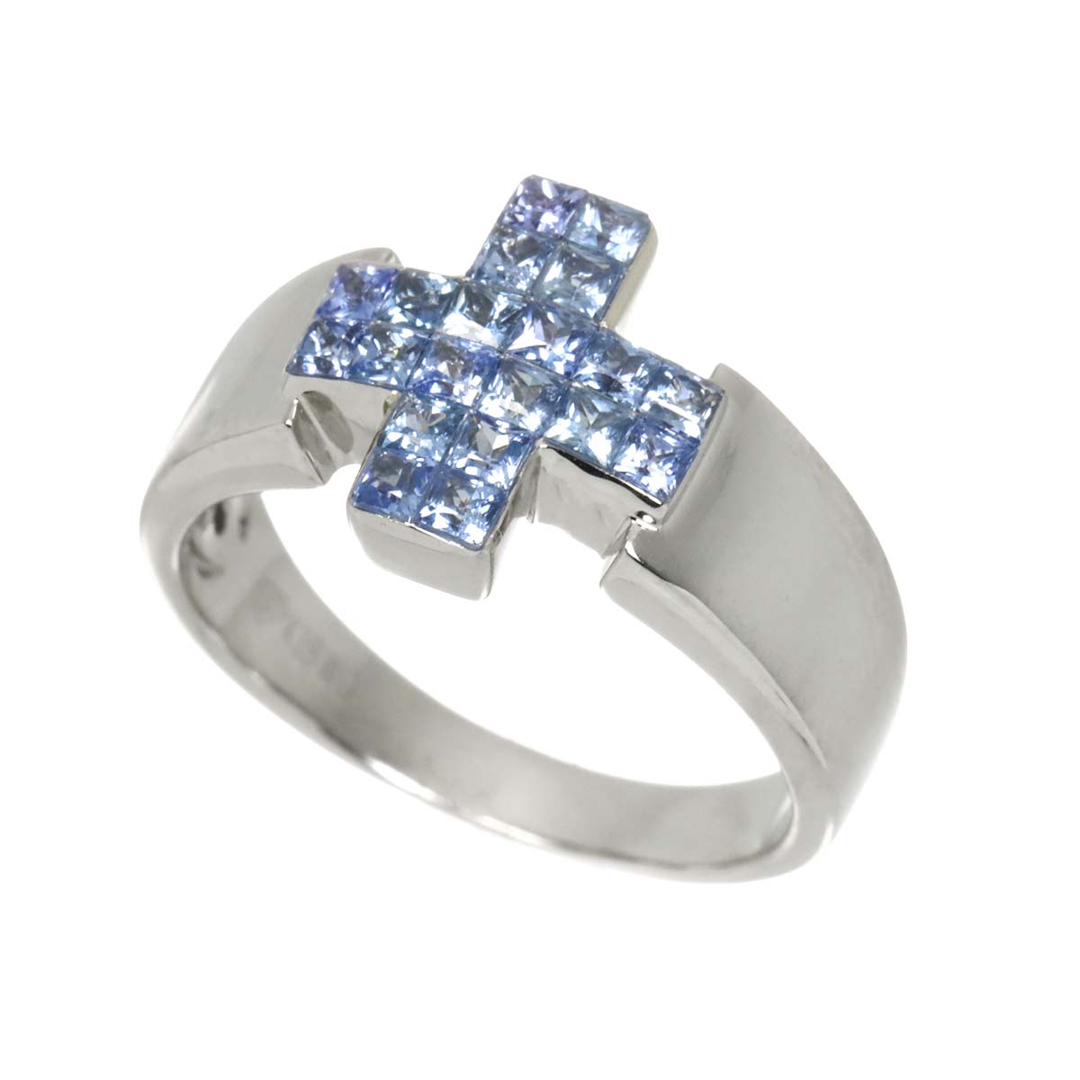 Sapphire Ring 18K WG 750 size6.25-6.5(US)