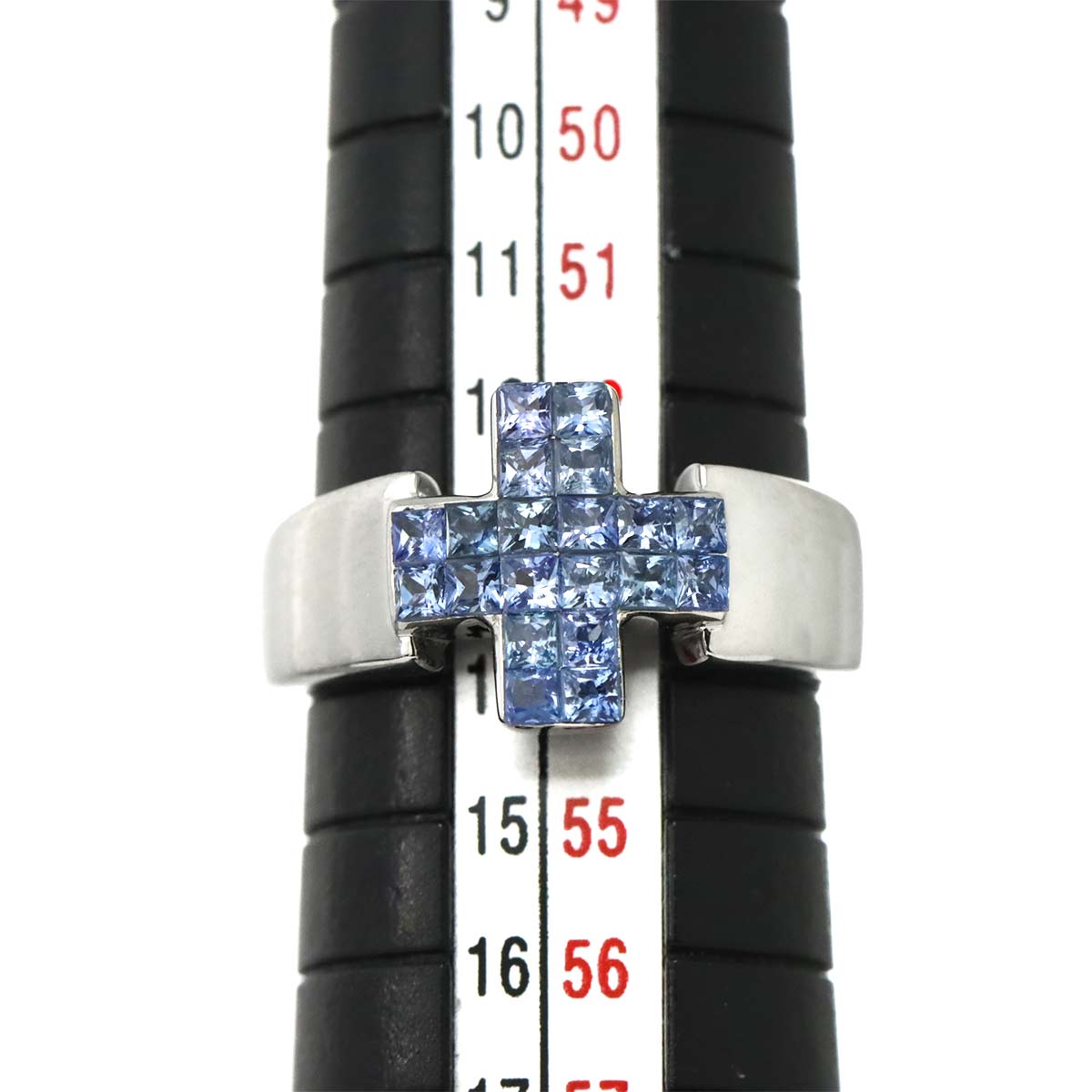 Sapphire Ring 18K WG 750 size6.25-6.5(US)