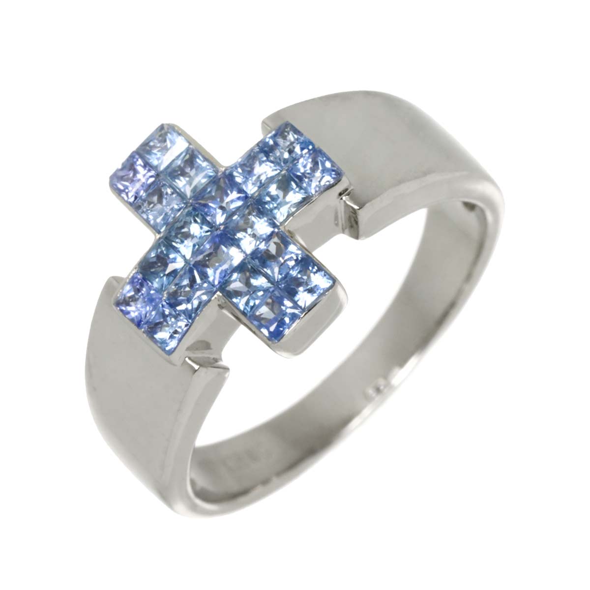 Sapphire Ring 18K WG 750 size6.25-6.5(US)
