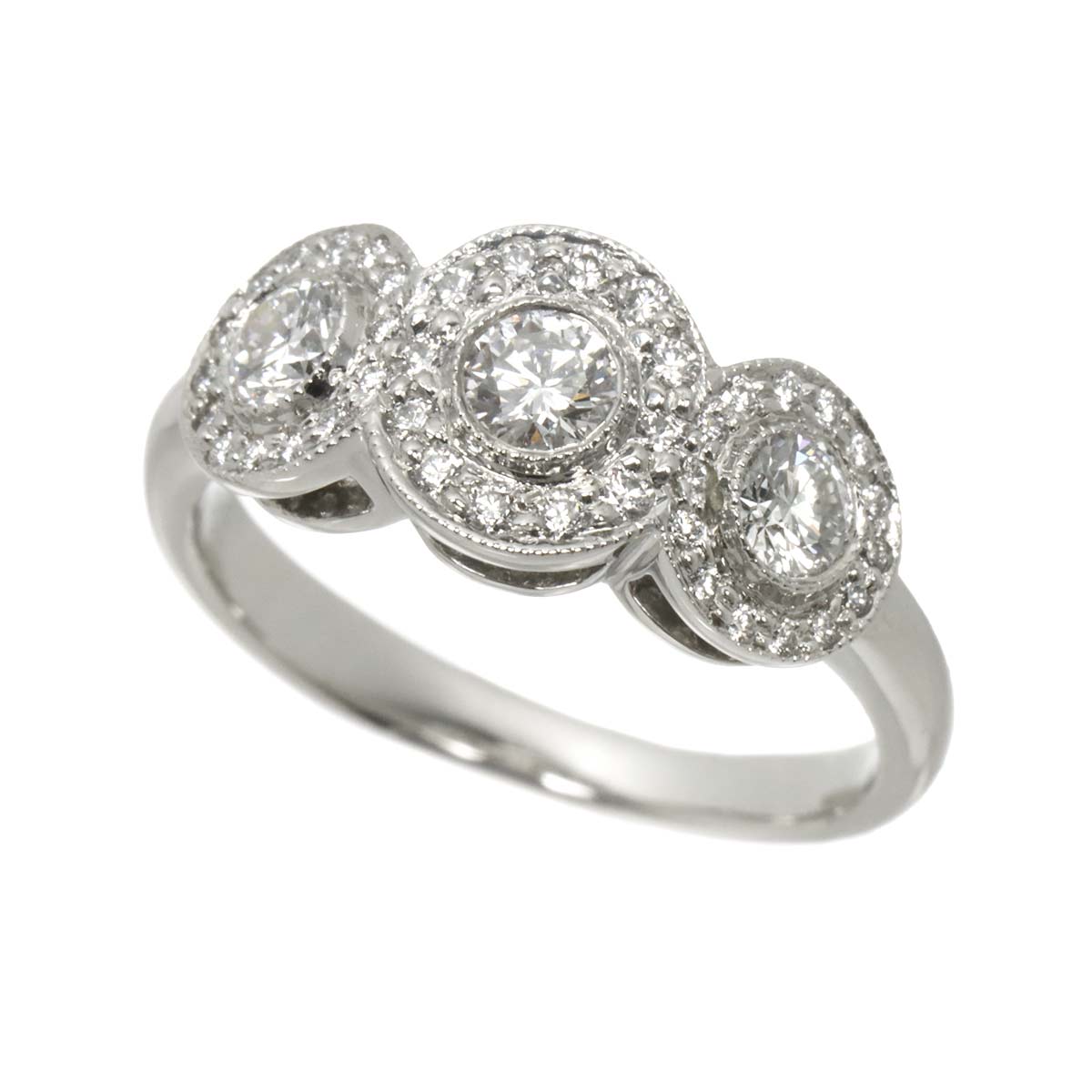 Diamond Ring Pt Platinum size5.5-5.75(US)