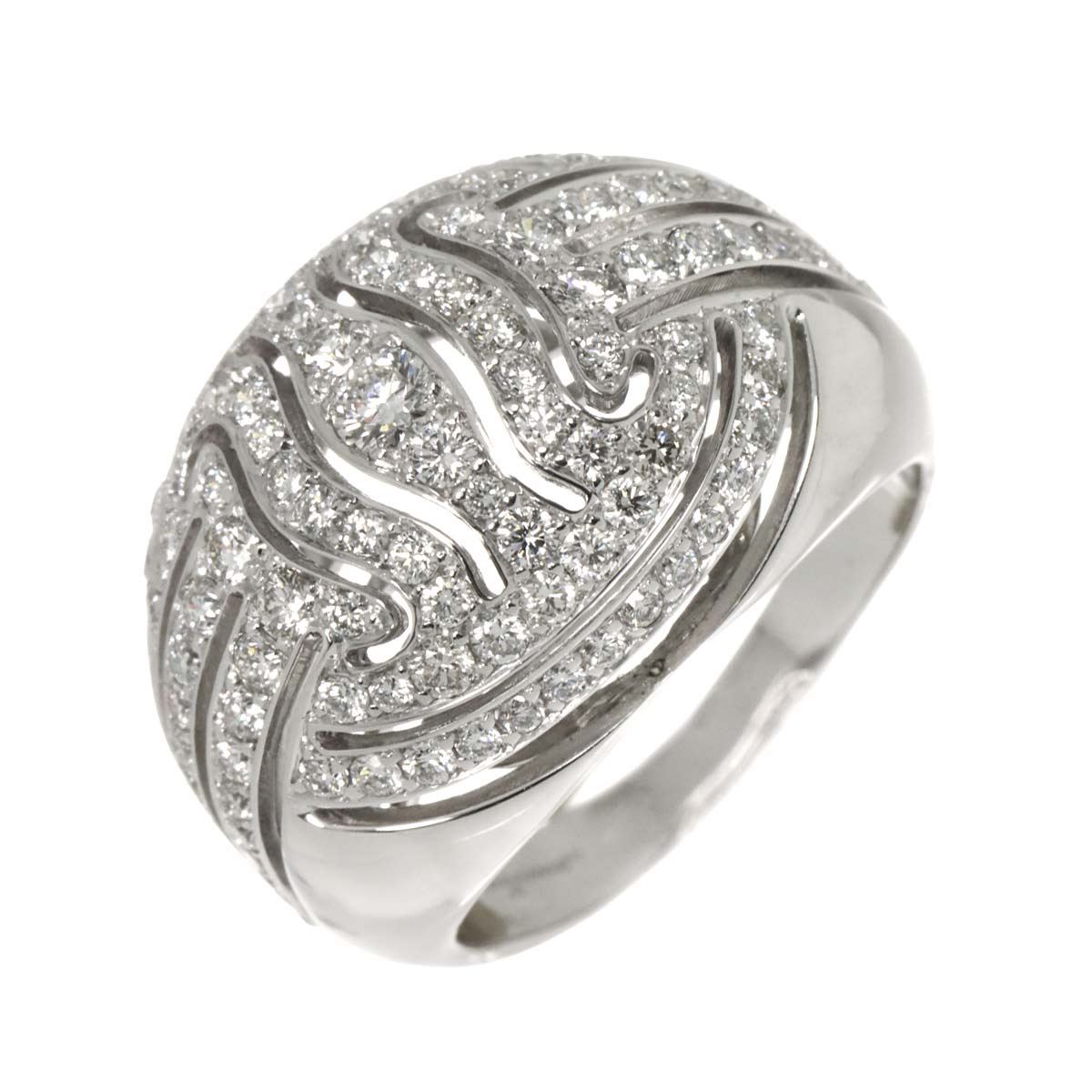 Diamond Ring 18K WG 750 size6.5-6.75(US)