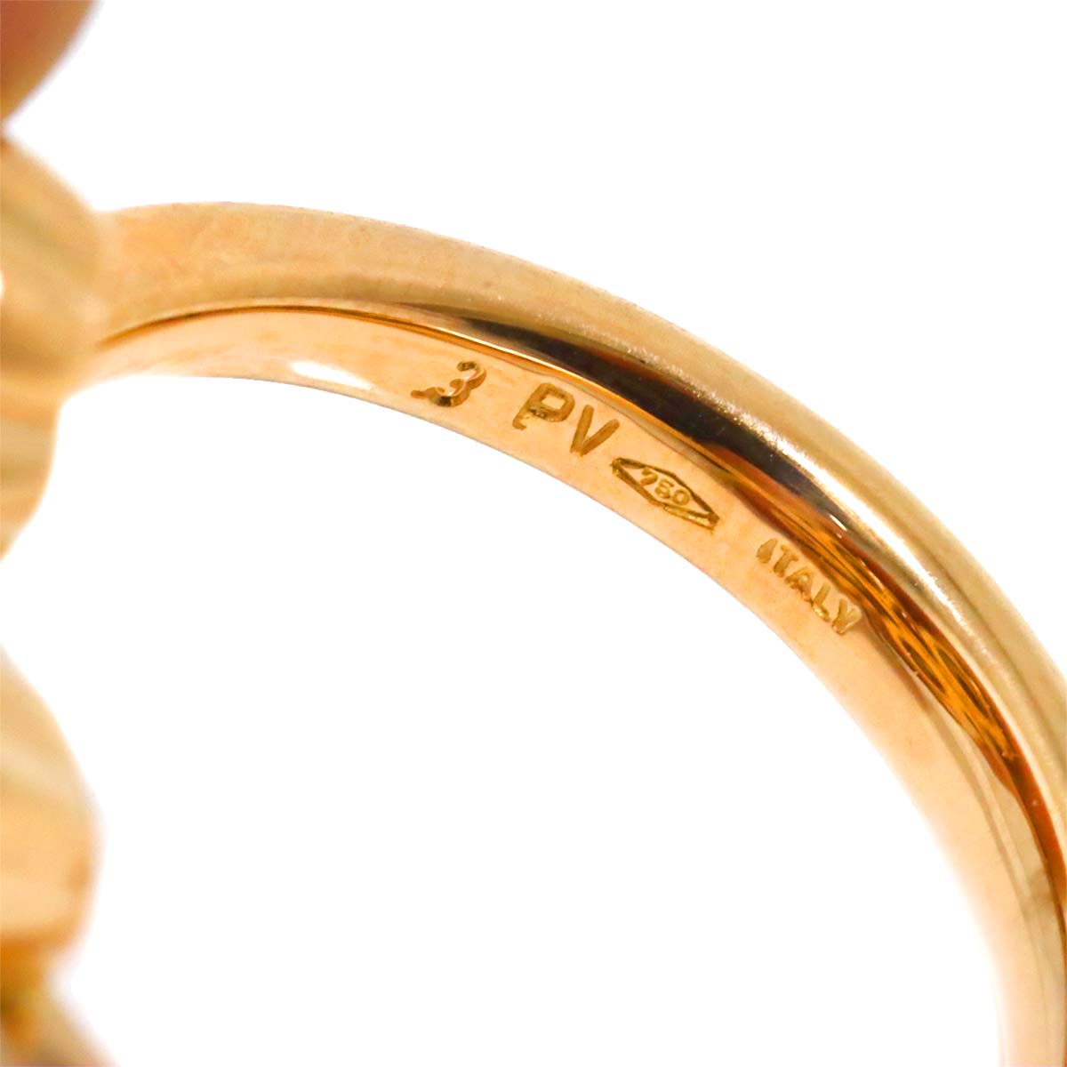 Sapphire Diamond 0.84ct Ring 18K PG 750 Size:5.75-6(US)