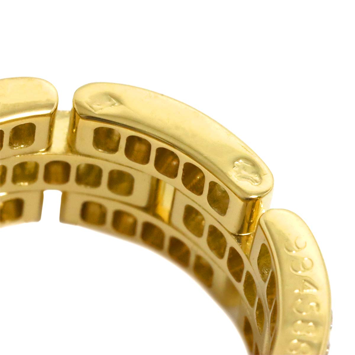 Maillon Panthere Diamond Ring 18K YG 750 Size53 6(US)