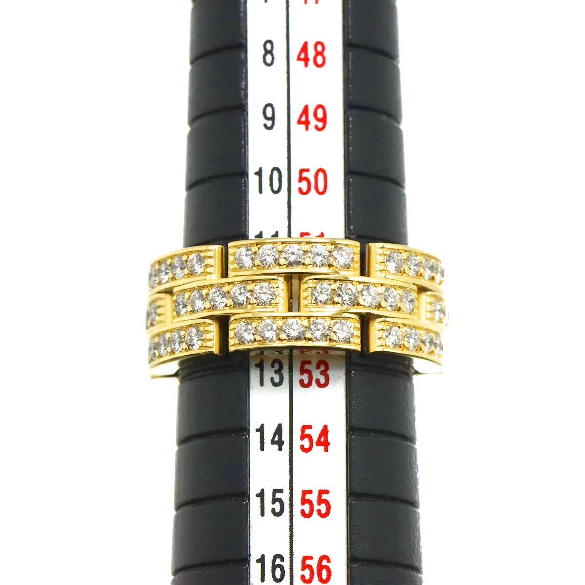 Maillon Panthere Diamond Ring 18K YG 750 Size53 6(US)