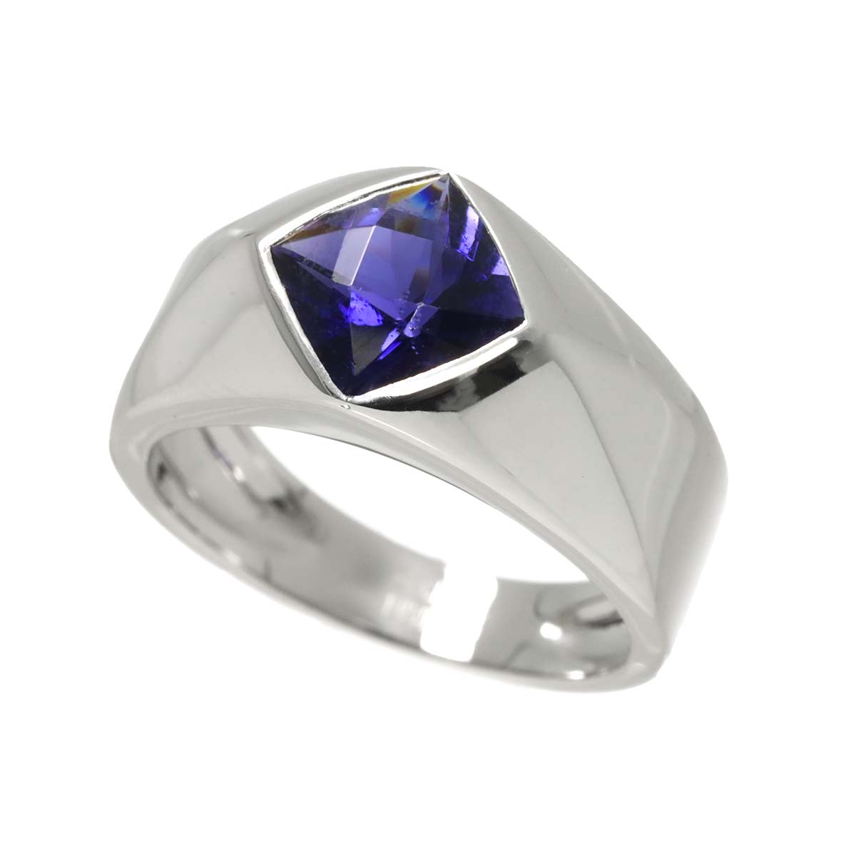 Iolite Ring 18K White Gold 750 size6(US)