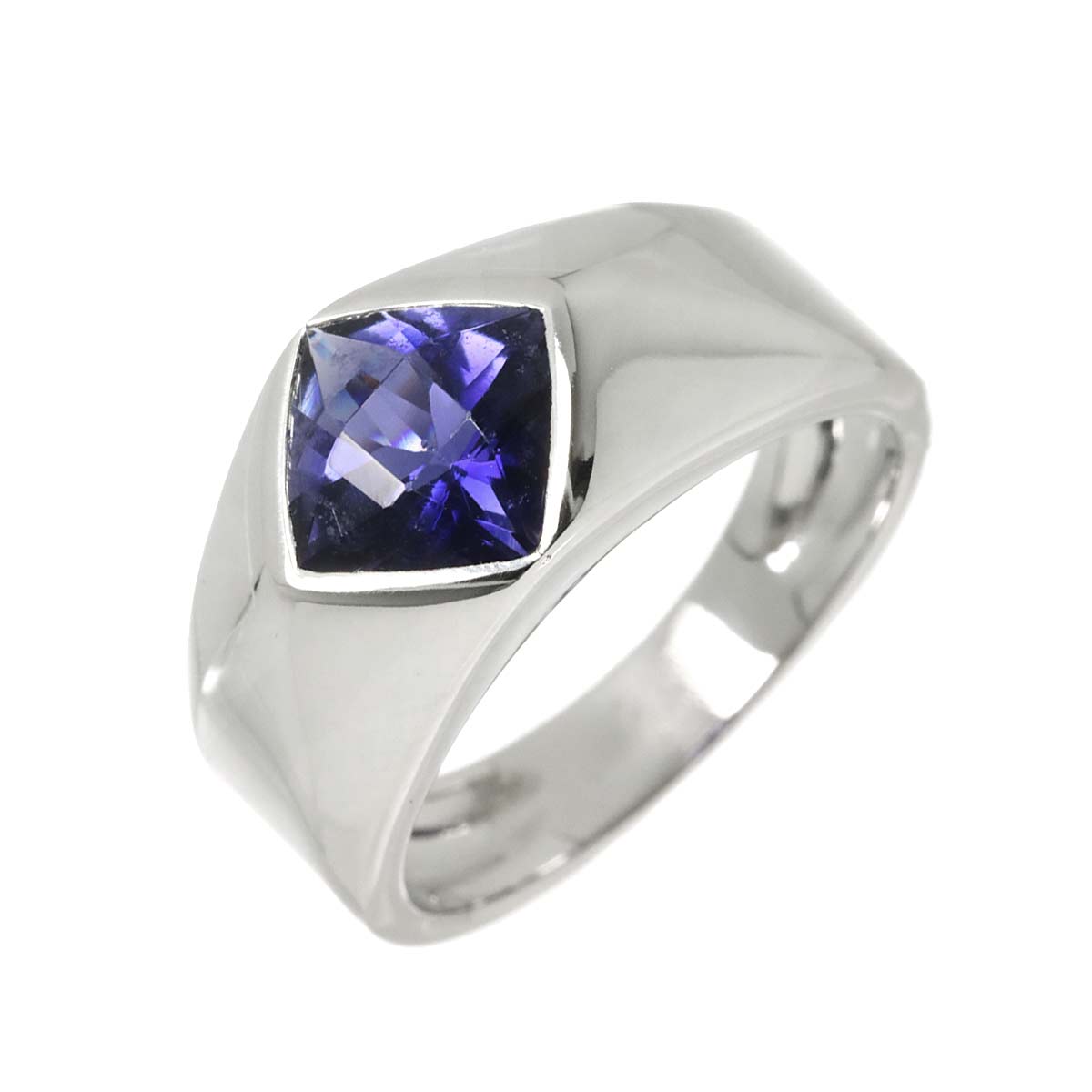 Iolite Ring 18K White Gold 750 size6(US)