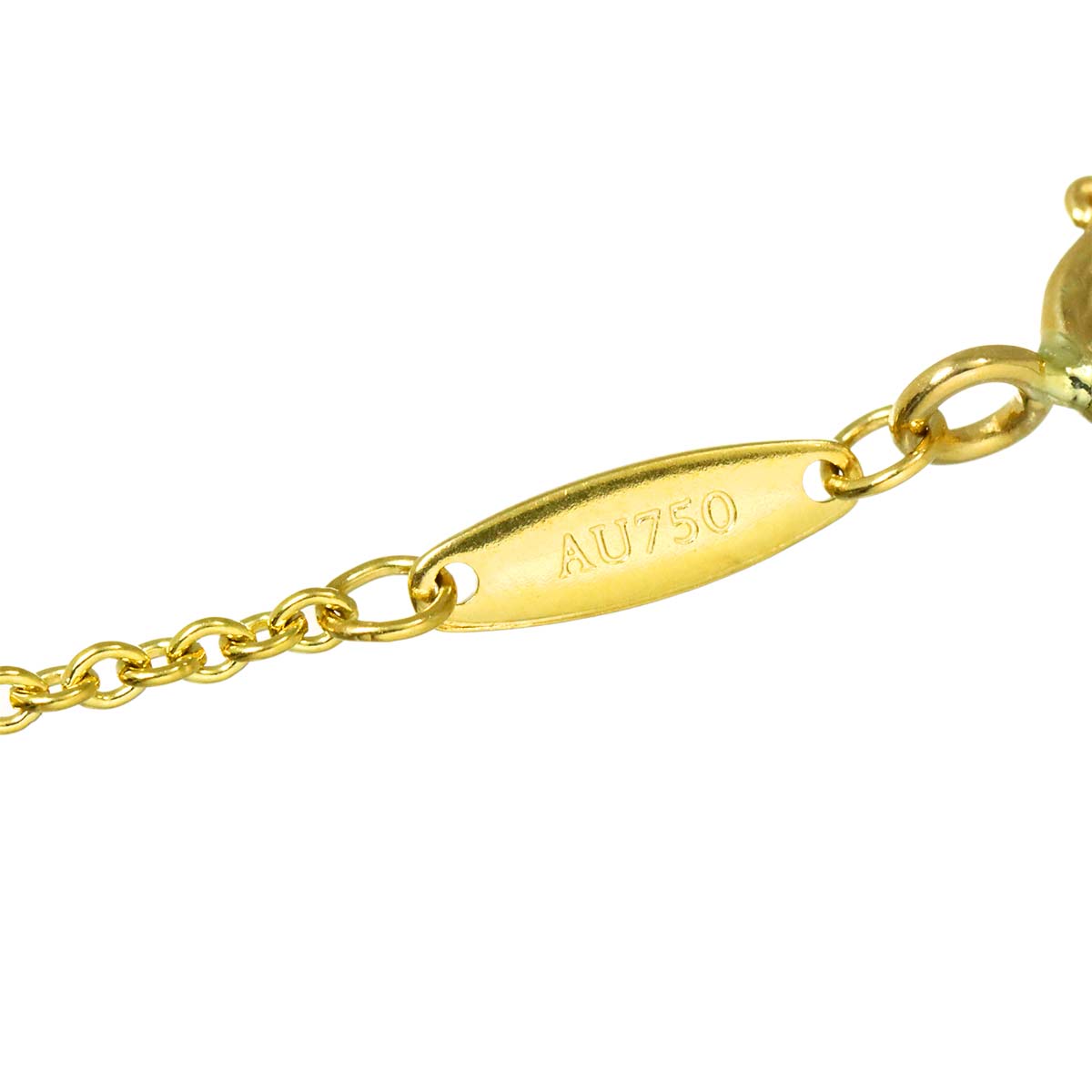 Open Heart Diamond Necklace 18K Yellow Gold 750