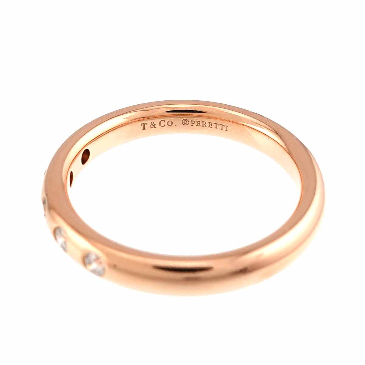 Stacking Diamond 5P Ring 18K Pink Gold 750 Size5.25-5.5(US)
