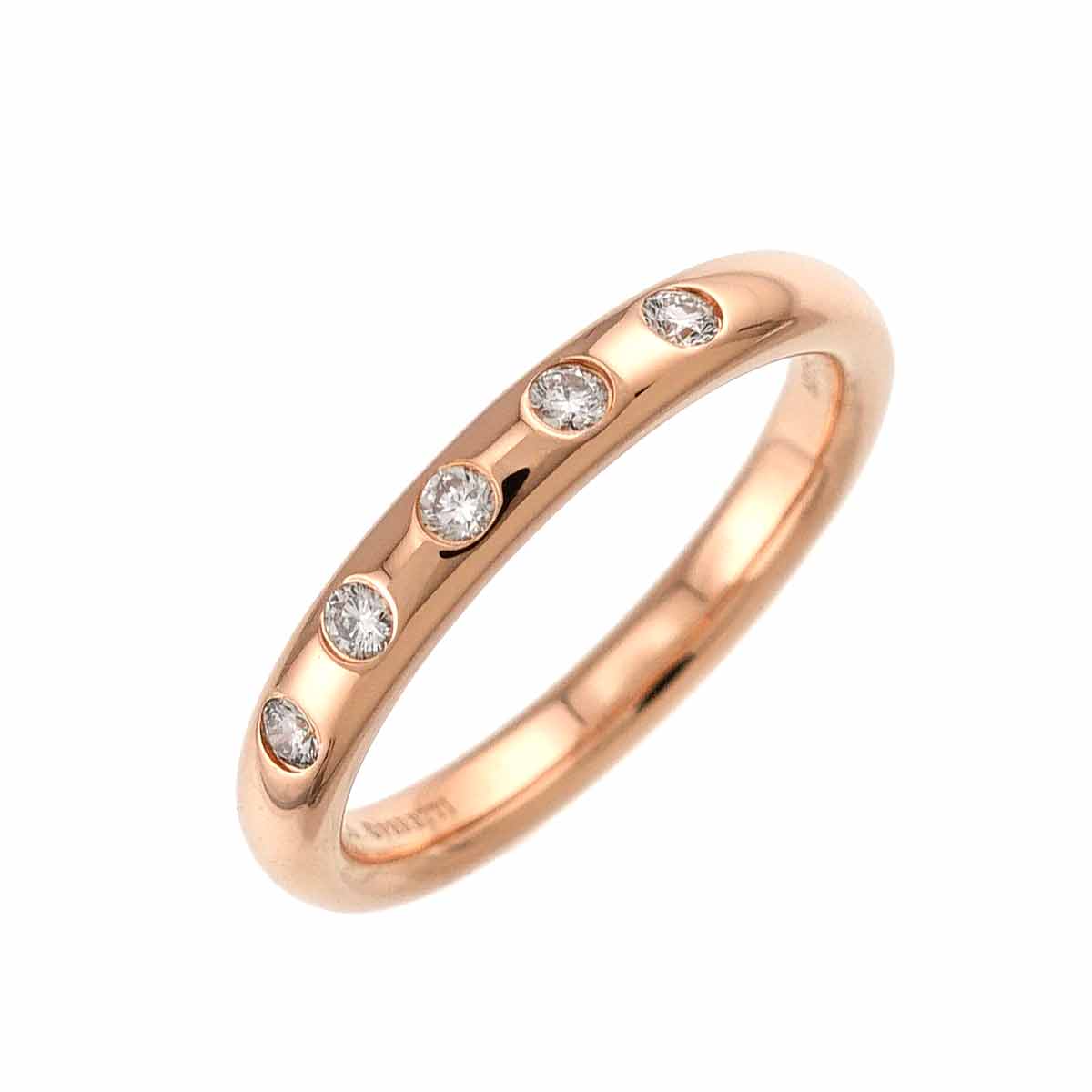 Stacking Diamond 5P Ring 18K Pink Gold 750 Size5.25-5.5(US)