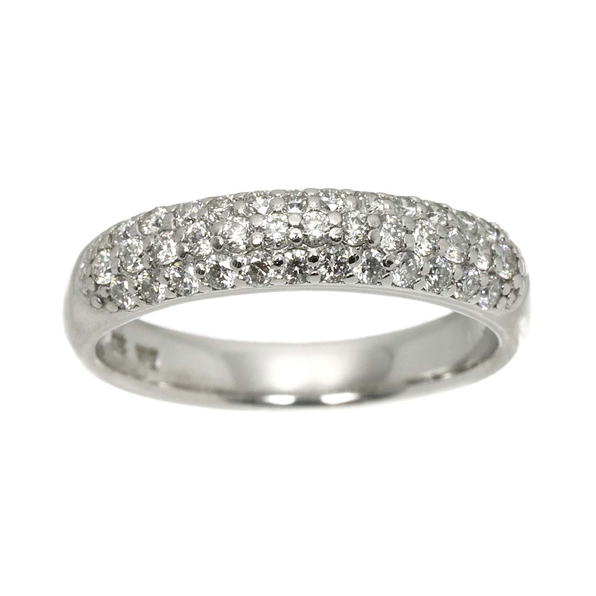 Diamond 0.40ct Ring 18K WG 750 Size4-4.5(US)