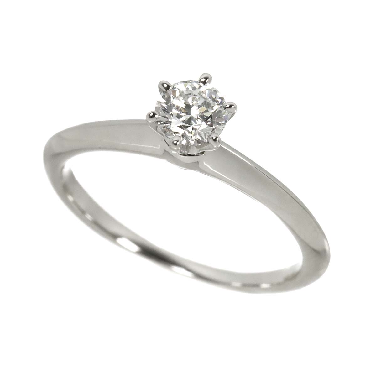 Diamond 0.35ct F/VS1/3EX Ring Pt Platinum Size5.5-5.75(US)
