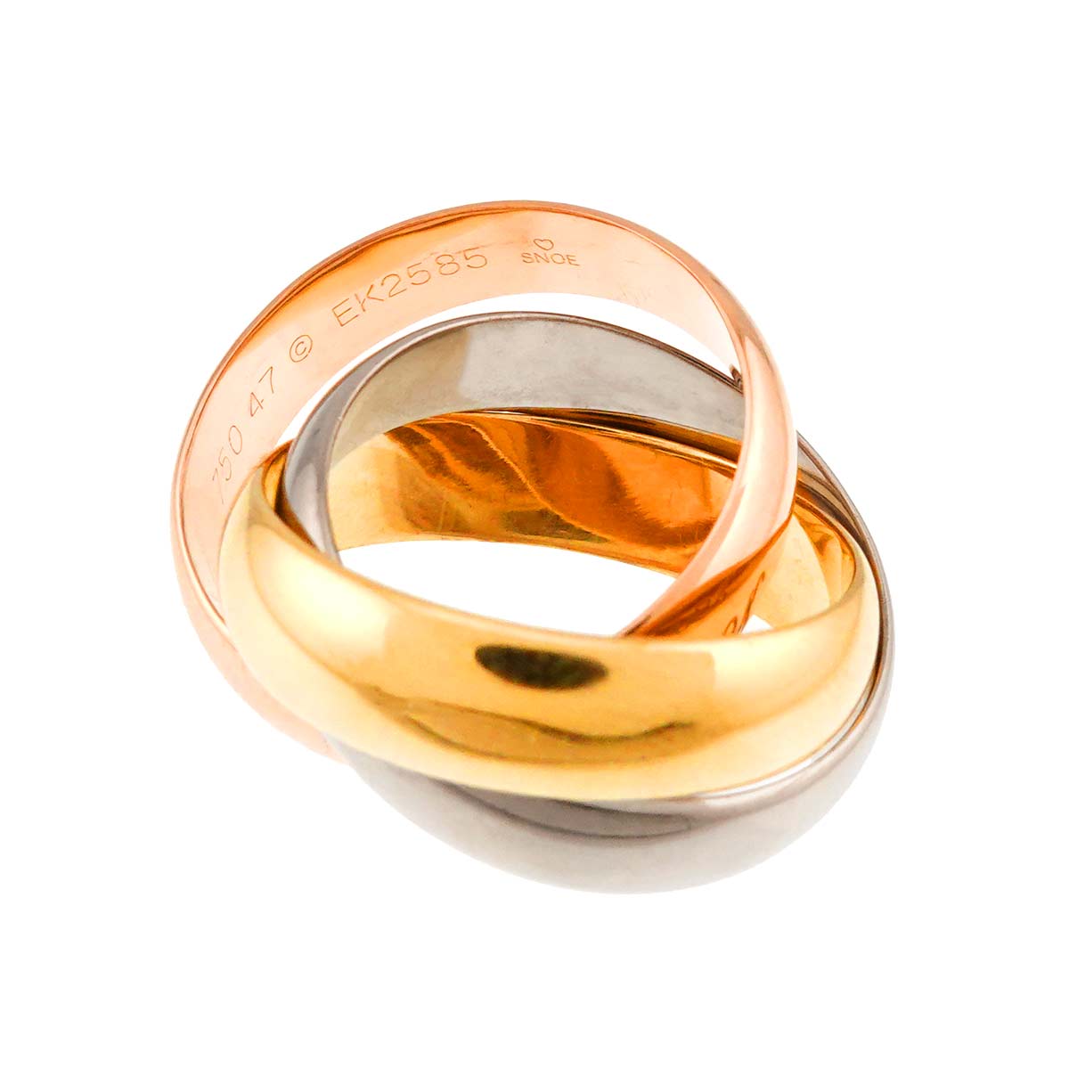Trinity SM Ring 18K YG WG PG 750 Size47 4(US)