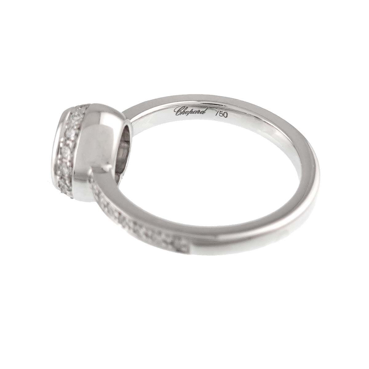 Happy Diamond Heart Ring 18K White Gold 750 Size4-4.5(US)