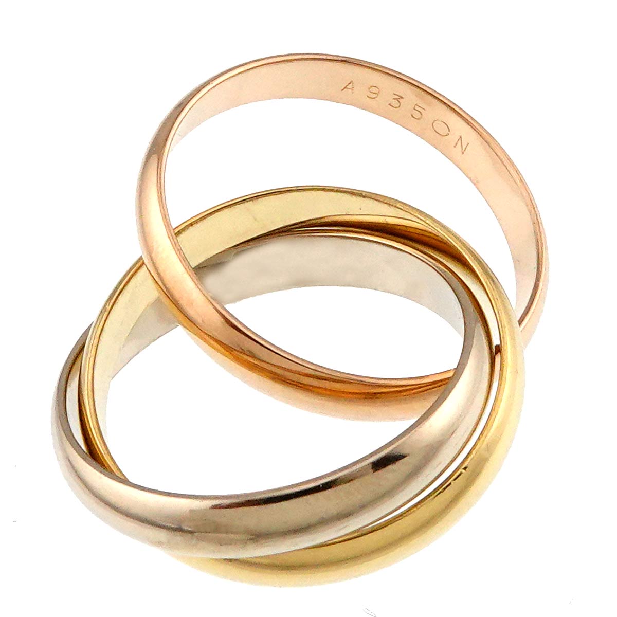 Trinity MM Ring 18K YG WG PG 750 Size55 6.75-7.25(US)