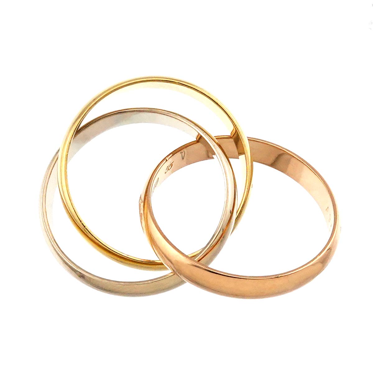 Trinity MM Ring 18K YG WG PG 750 Size55 6.75-7.25(US)