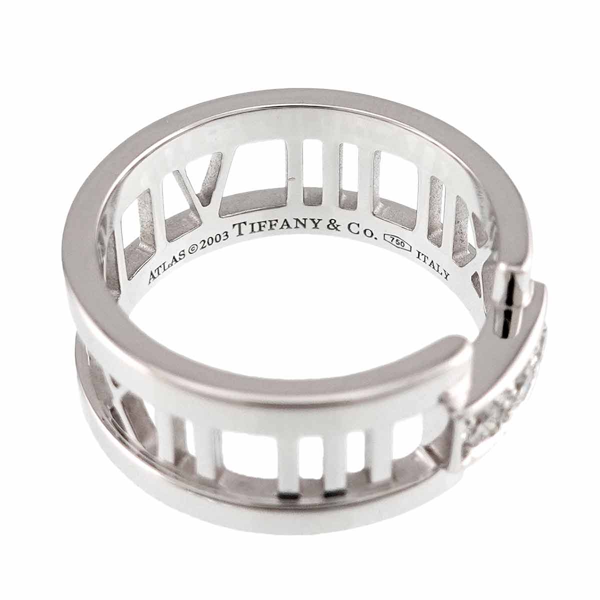 Atlas Diamond Ring 18K White Gold 750 size6.25-6.5(US)