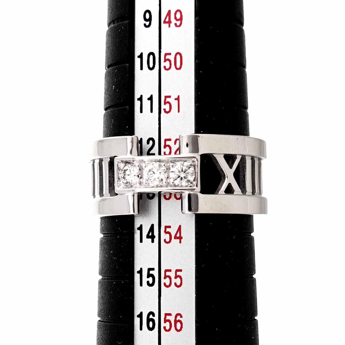 Atlas Diamond Ring 18K White Gold 750 size6.25-6.5(US)