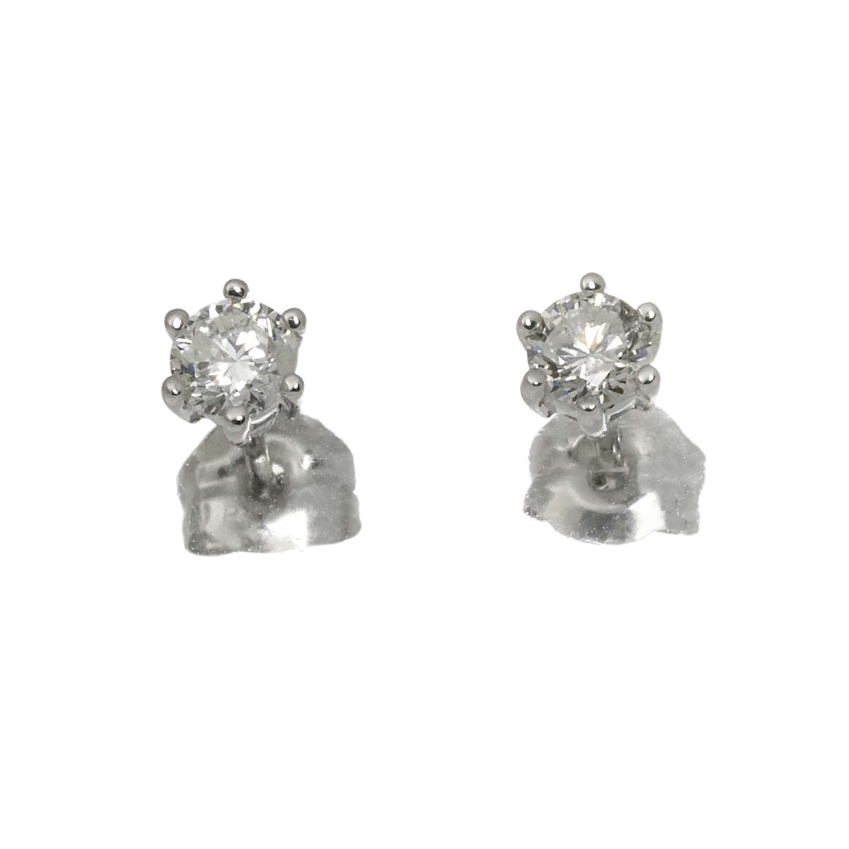 Diamond 0.15ct/0.15ct Earrings Pierced Pt Platinum
