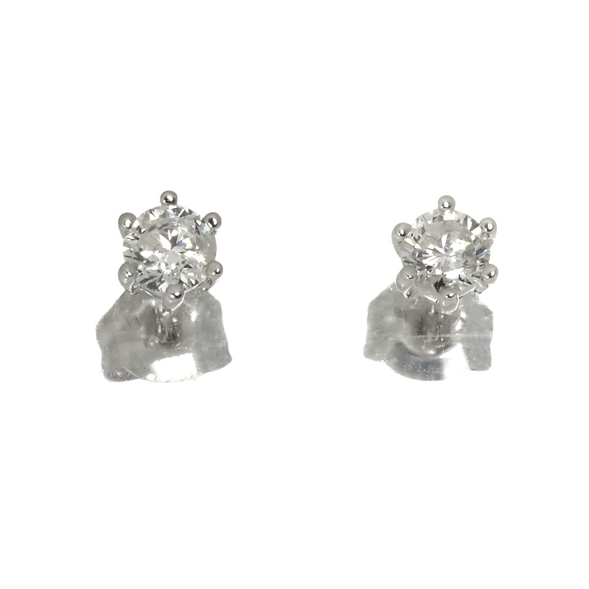 Diamond 0.15ct/0.15ct Earrings Pierced Pt Platinum