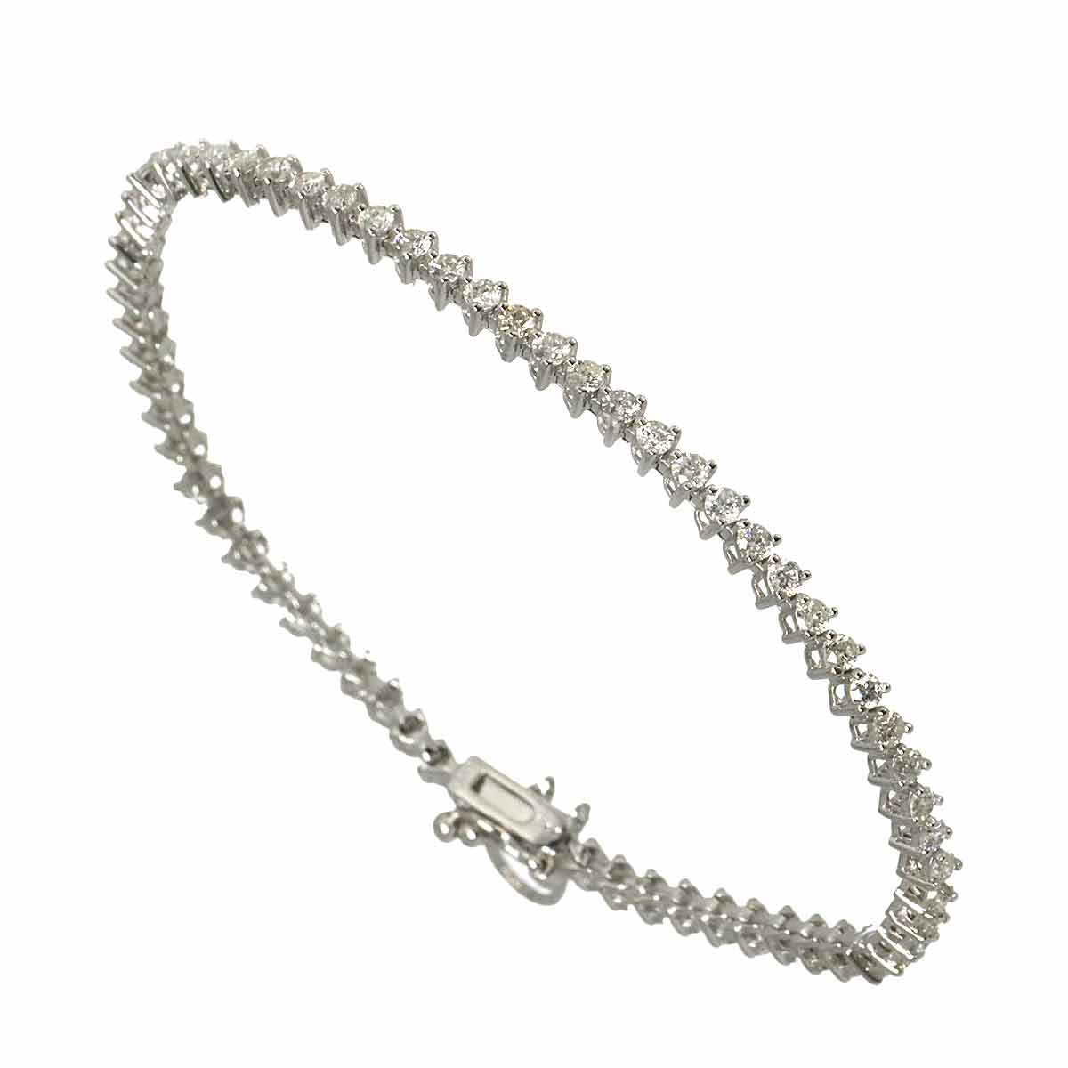 Diamond 2.00ct Bracelet 18K K18 WG White Gold 750