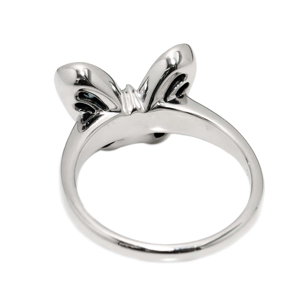 Alexandrite 0.60ct Diamond 0.06ct Ring 18K K18 WG White Gold size6(US)