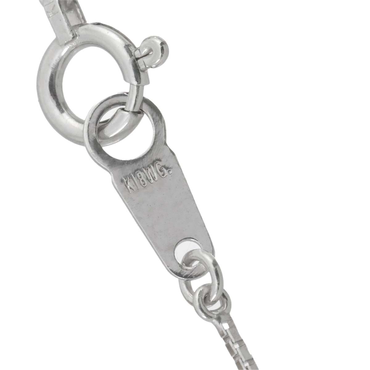 Diamond 0.23ct Necklace 18K K18 WG PG White Gold 750