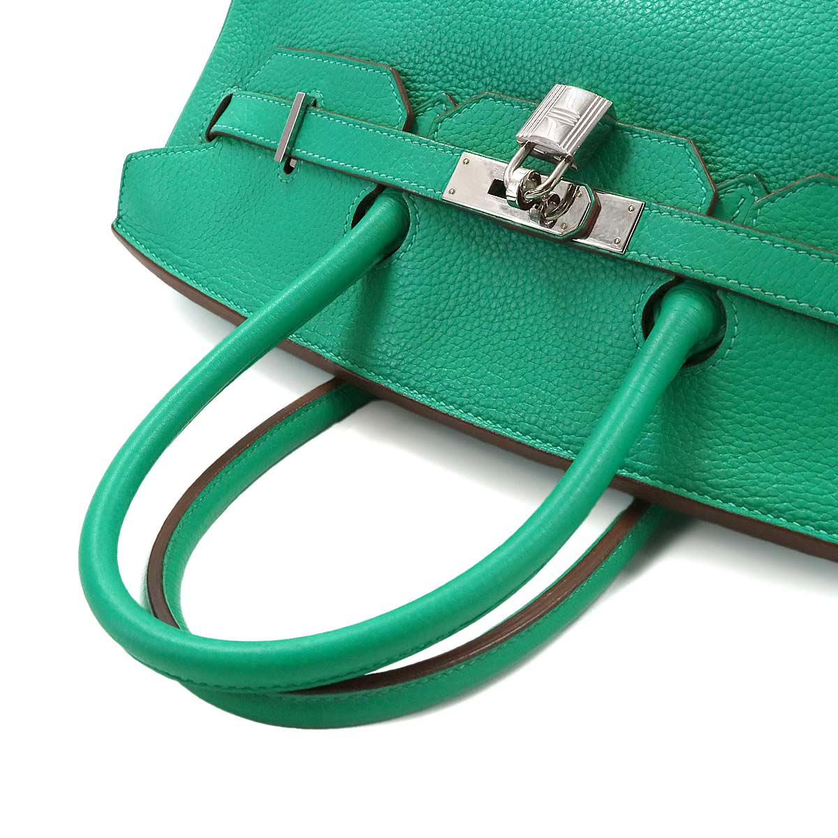 Birkin 35 Taurillon Clemence Menthe Hand Bag Purse Green