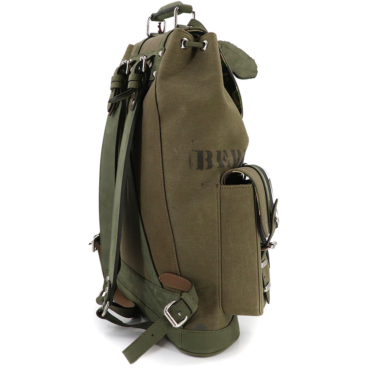 A BATHING APE Field Pack Backpack Cotton Khaki Shark
