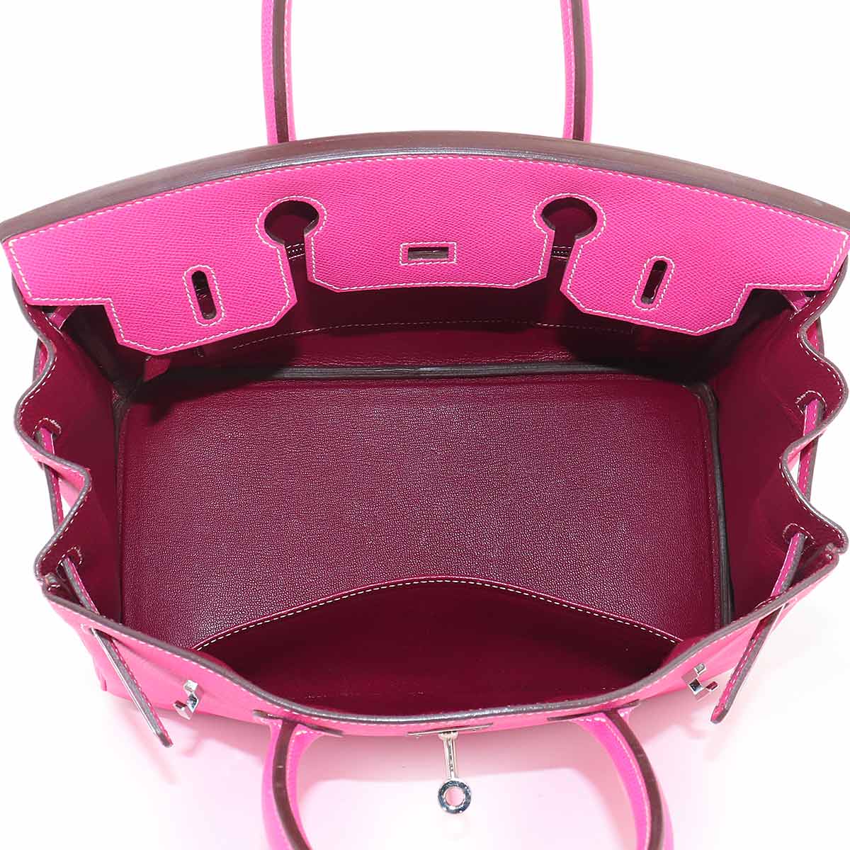 Candy Birkin 30 Epsom Rose Tyrien Ruby Hand Bag Purse Pink