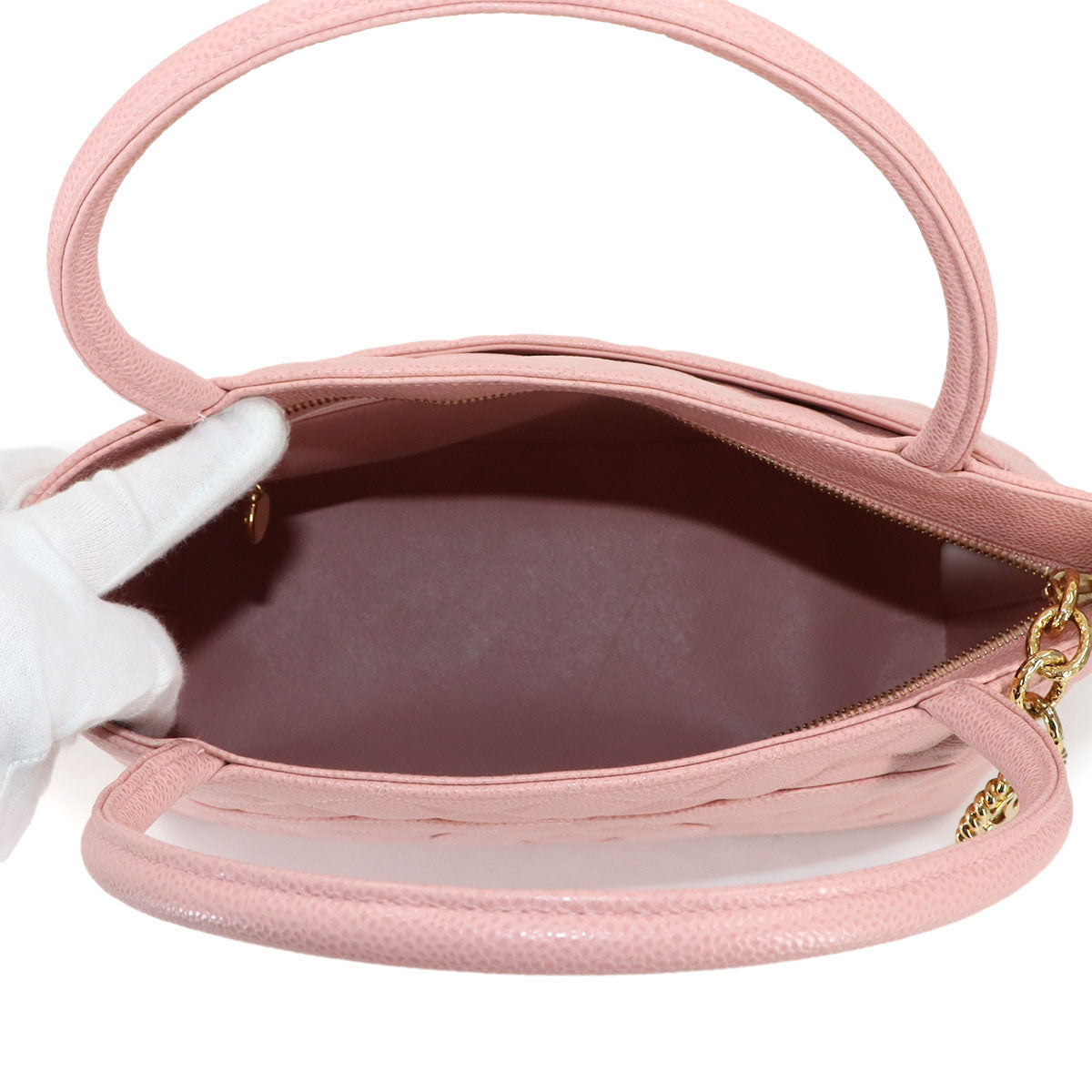 Medallion Tote Bag Leather Pink A01804 Coco Logos