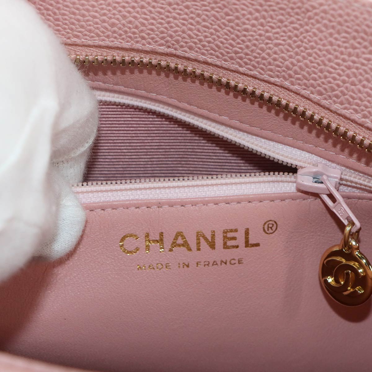 Medallion Tote Bag Leather Pink A01804 Coco Logos